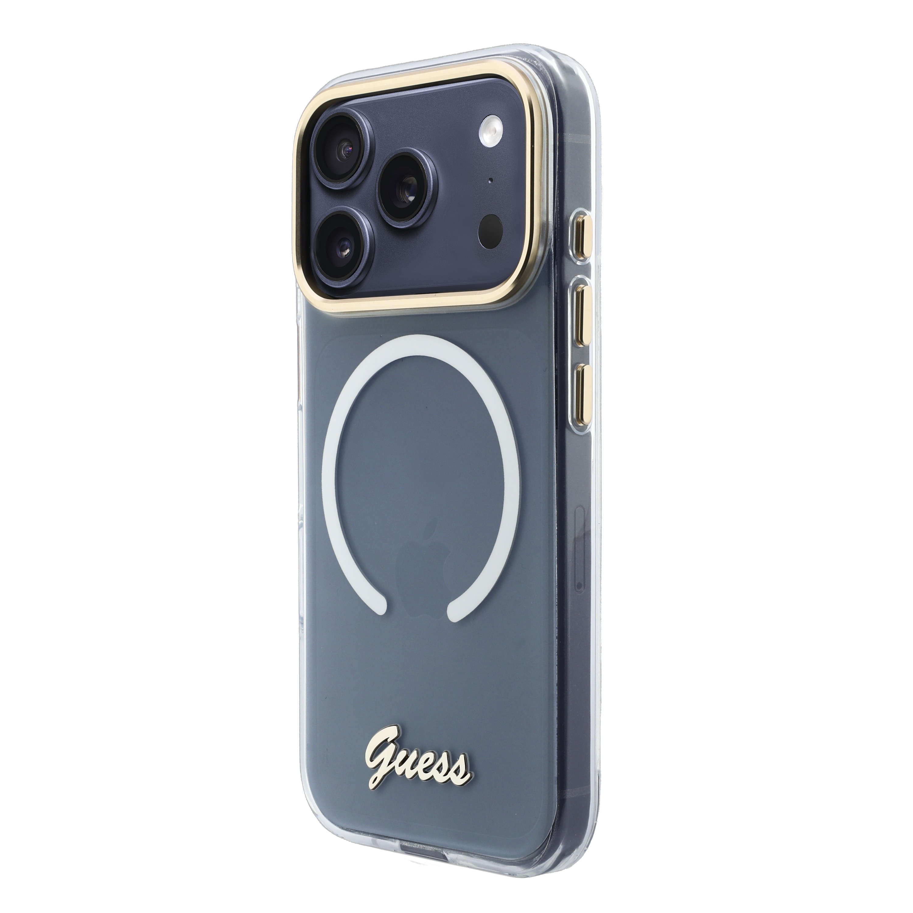 iPhone 17 Pro - GUESS Gradient Script Metal White — estuche (foto 4 de 8)