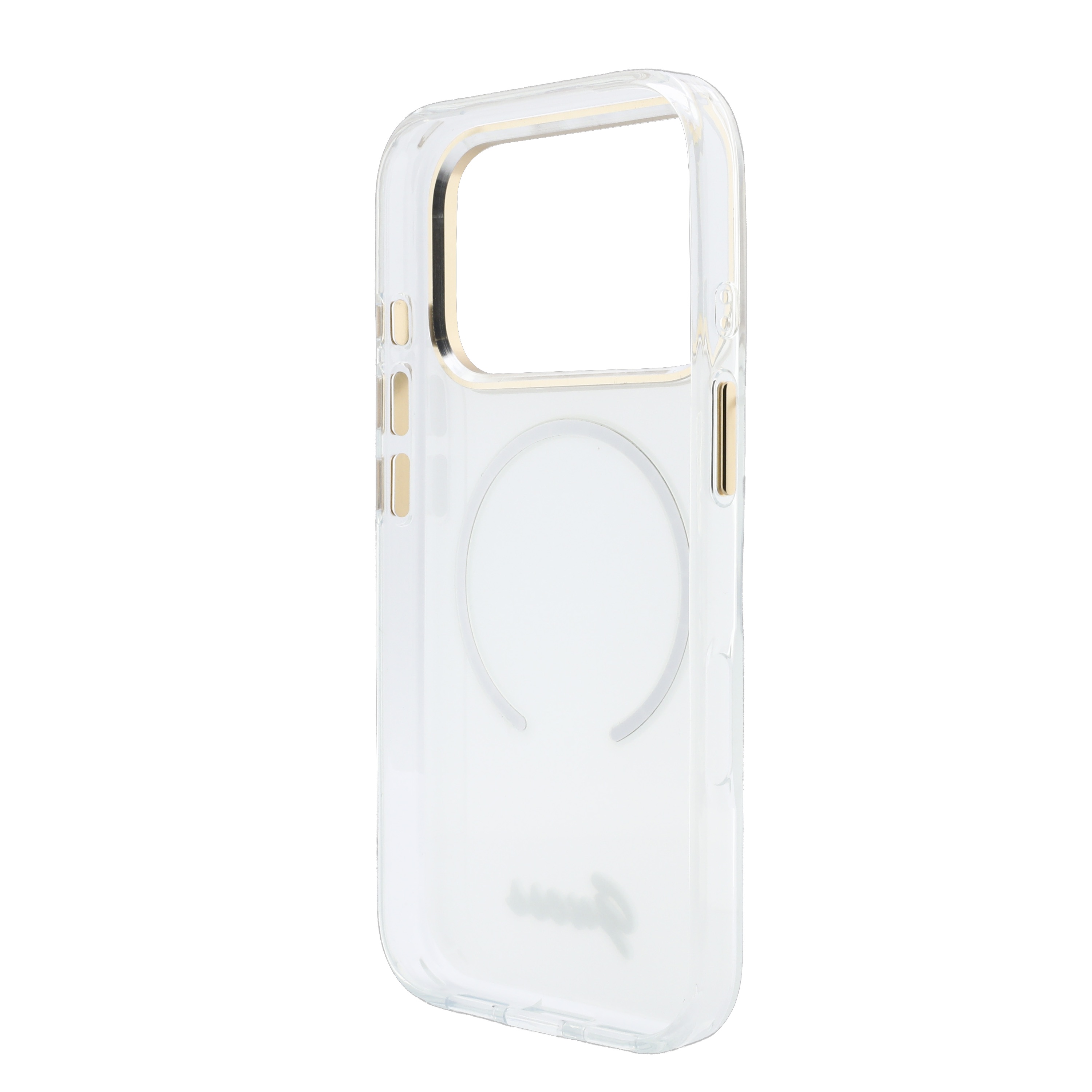 iPhone 17 Pro - GUESS Gradient Script Metal White — estuche (foto 2 de 8)