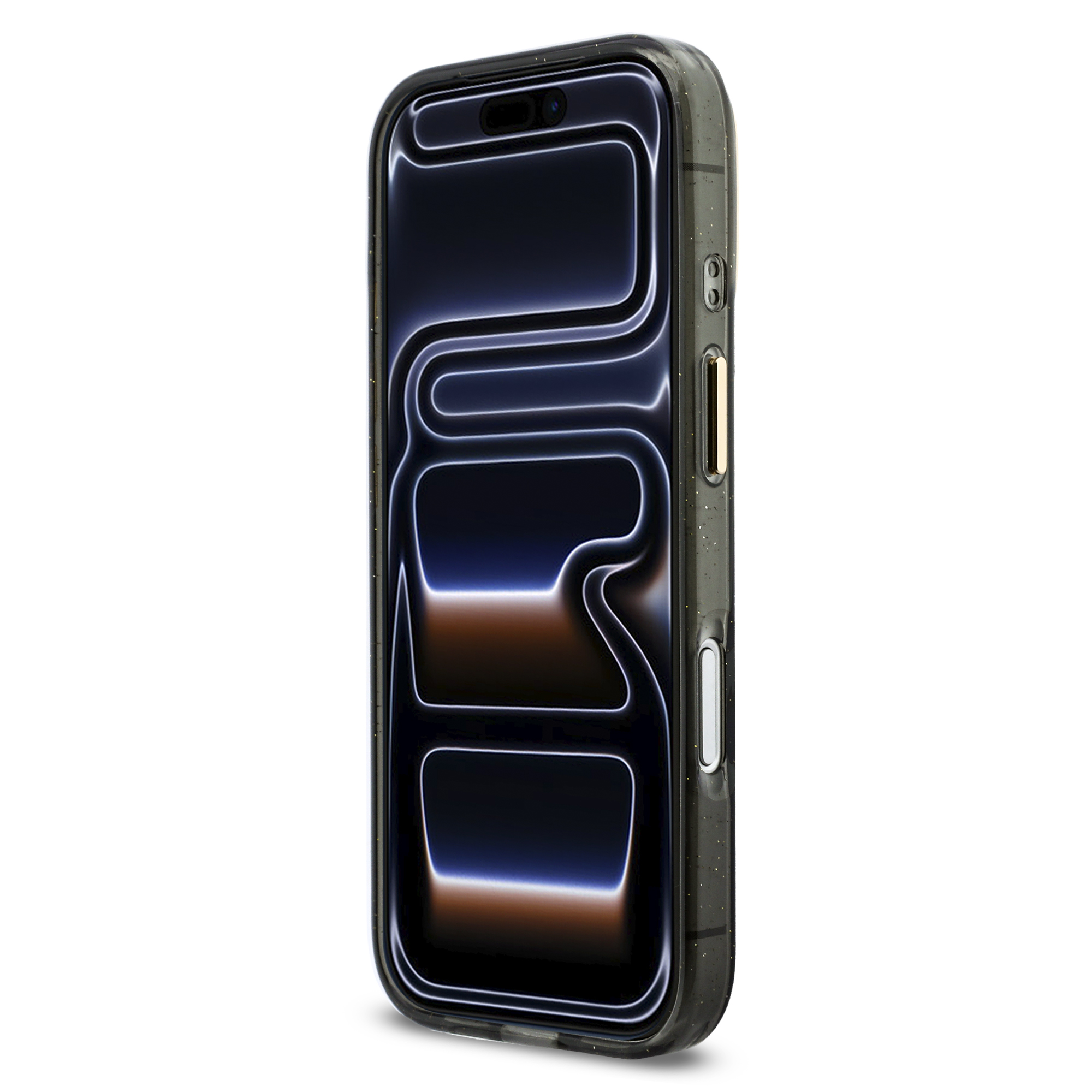 iPhone 17 Pro - GUESS Glitters Script Strap Black — estuche (foto 5 de 8)