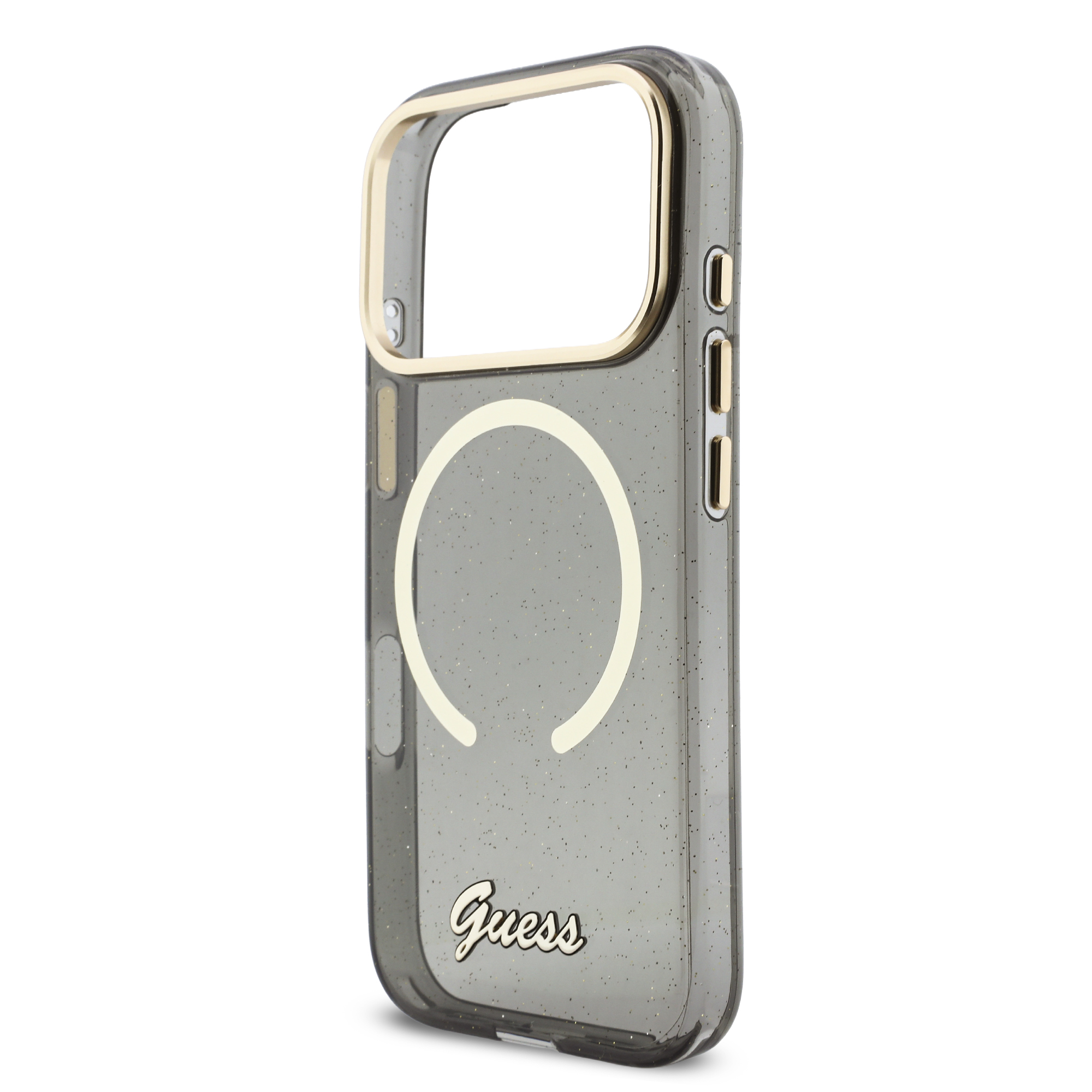 iPhone 17 Pro - GUESS Glitters Script Strap Black — estuche (foto 6 de 8)