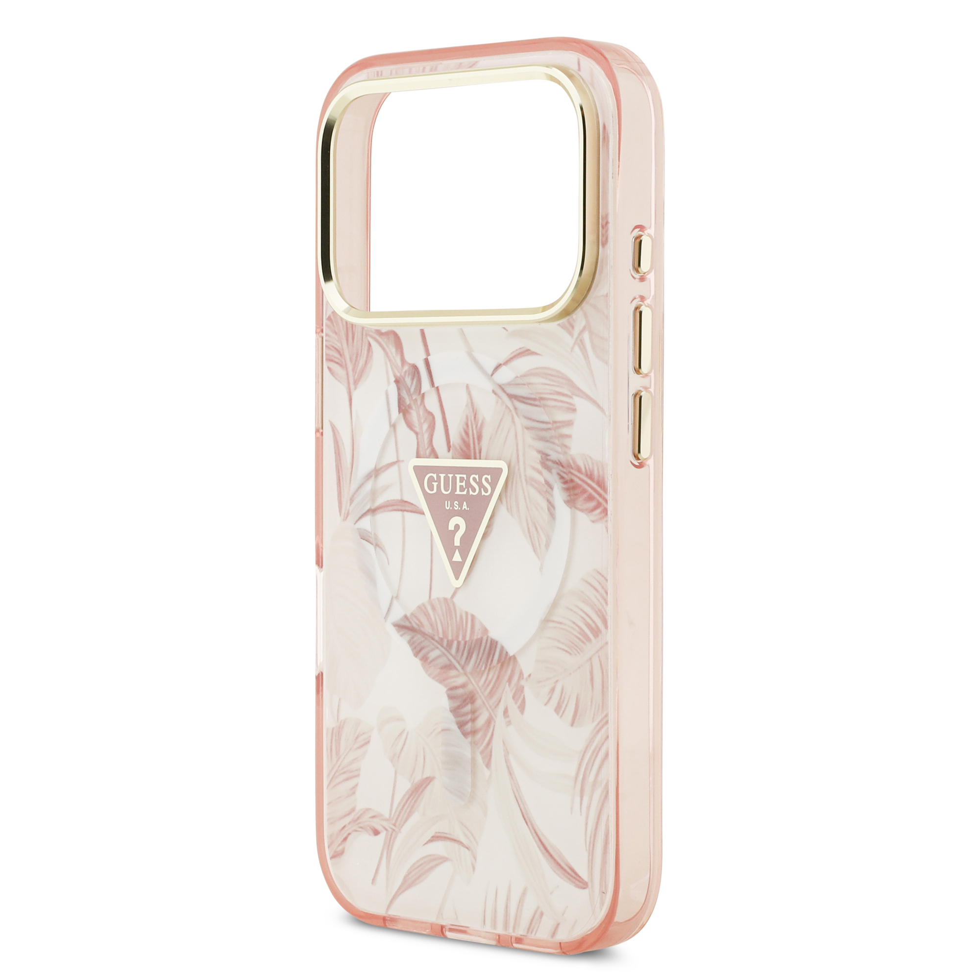 iPhone 17 Pro - GUESS Jungle Tonal Triangle Pink — estuche (foto 6 de 8)