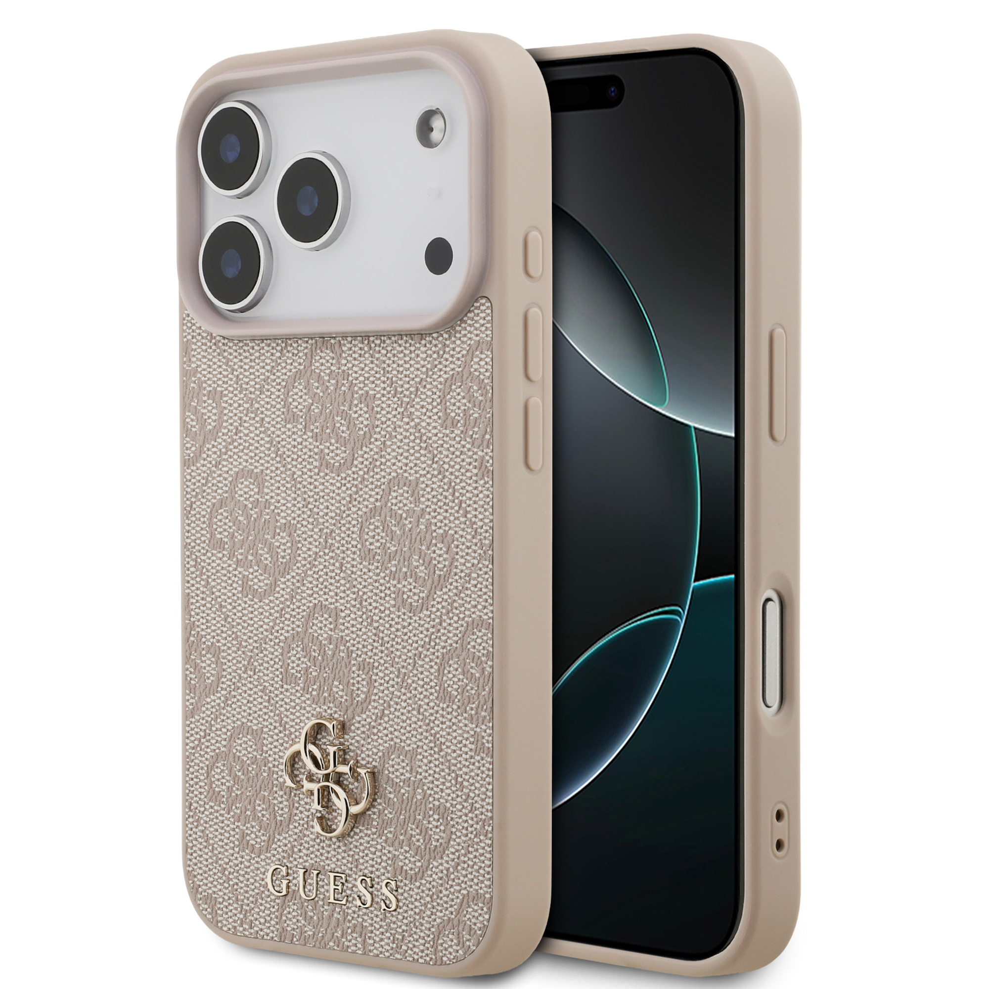 iPhone 17 Pro - GUESS Leather 4G Small Classic Pink — estuche (foto 2 de 8)