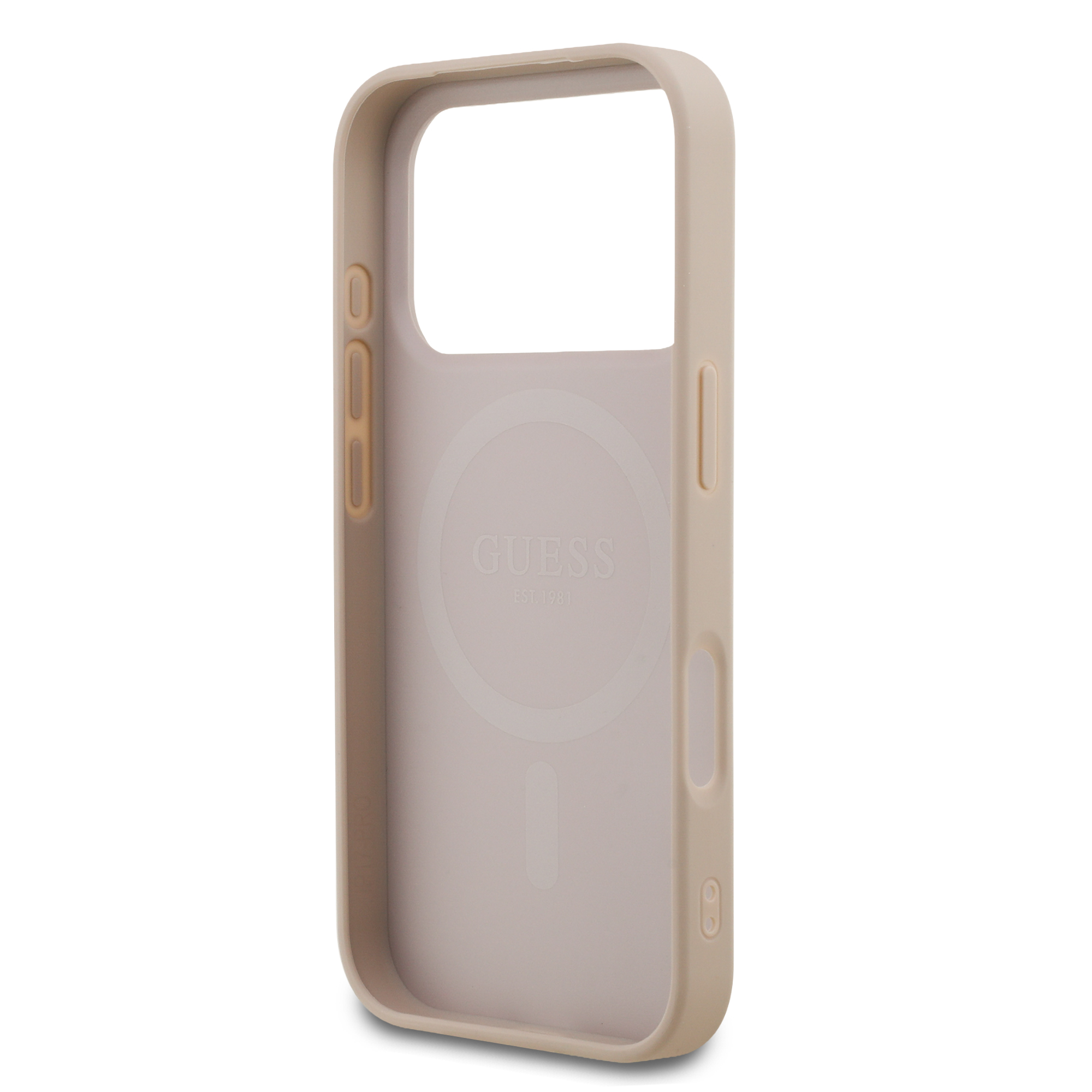 iPhone 17 Pro - GUESS Leather 4G Small Classic Pink — estuche (foto 7 de 8)