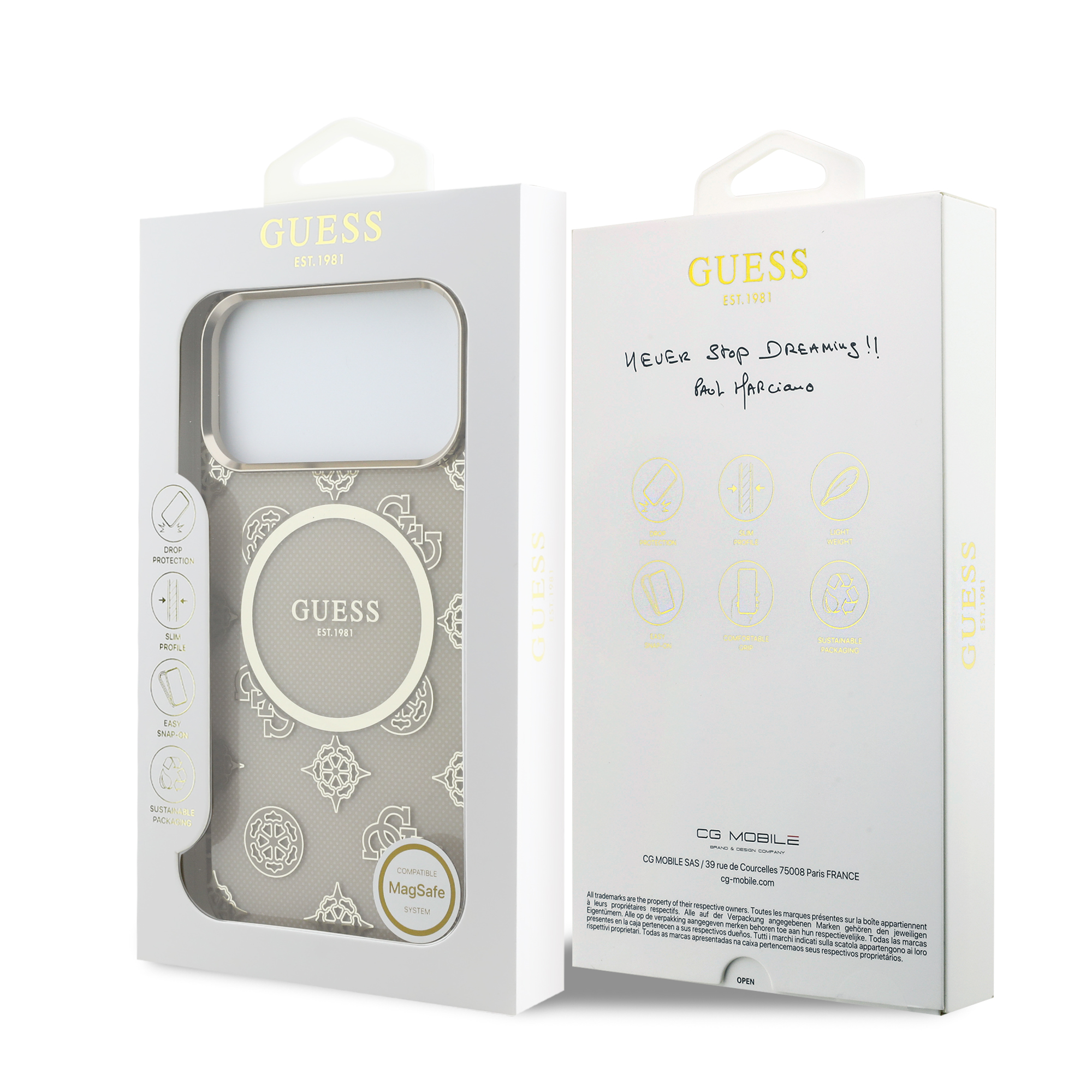 iPhone 17 Pro Max - GUESS Peony Dot Beige — estuche (foto 8 de 8)
