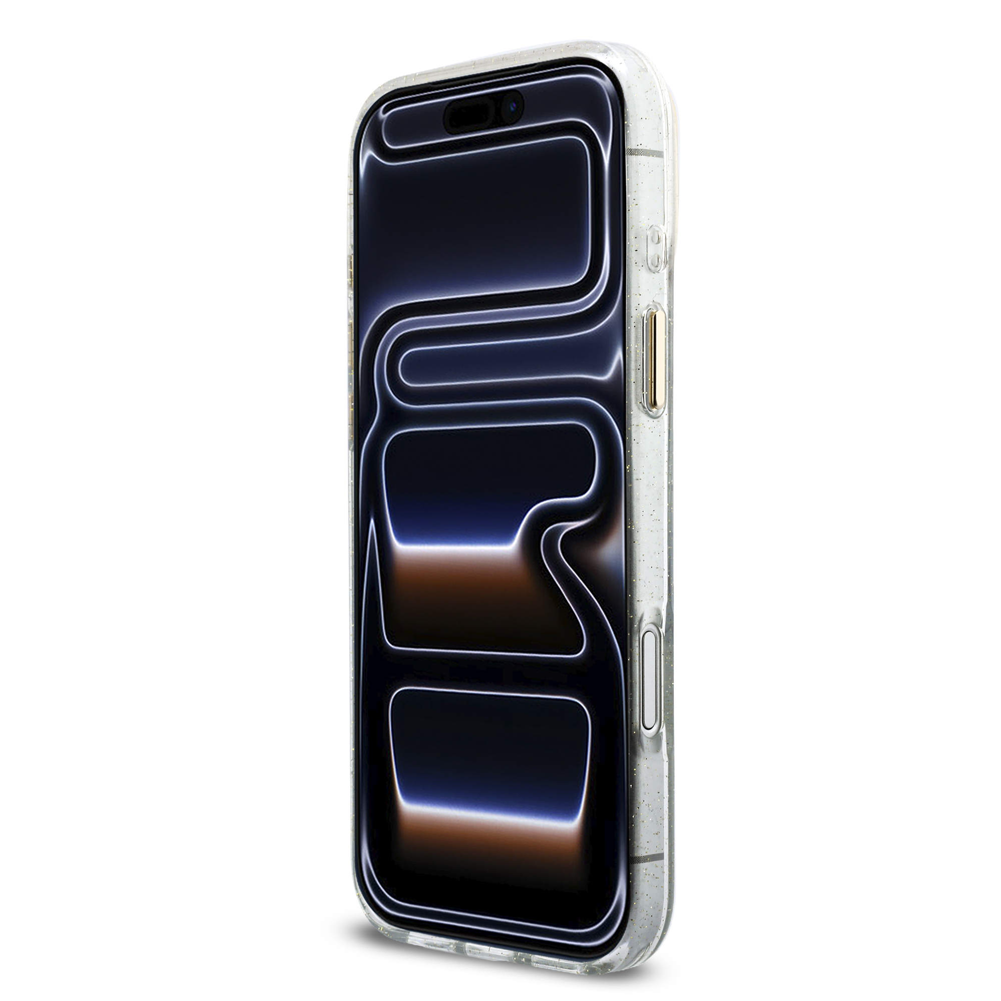 iPhone 17 Pro Max - GUESS Glitters Script Strap Transparent — estuche (foto 5 de 8)
