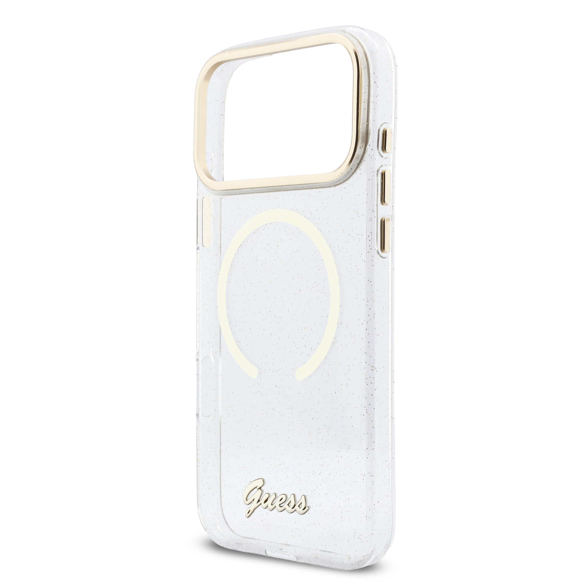 iPhone 17 Pro Max - GUESS Glitters Script Strap Transparent — estuche (foto 6 de 8)