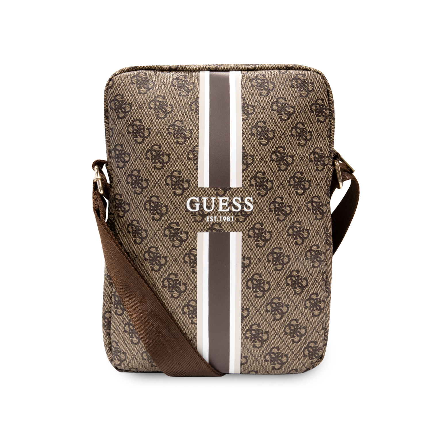 Tablet Bag 10 - GUESS 4G Stripes Brown