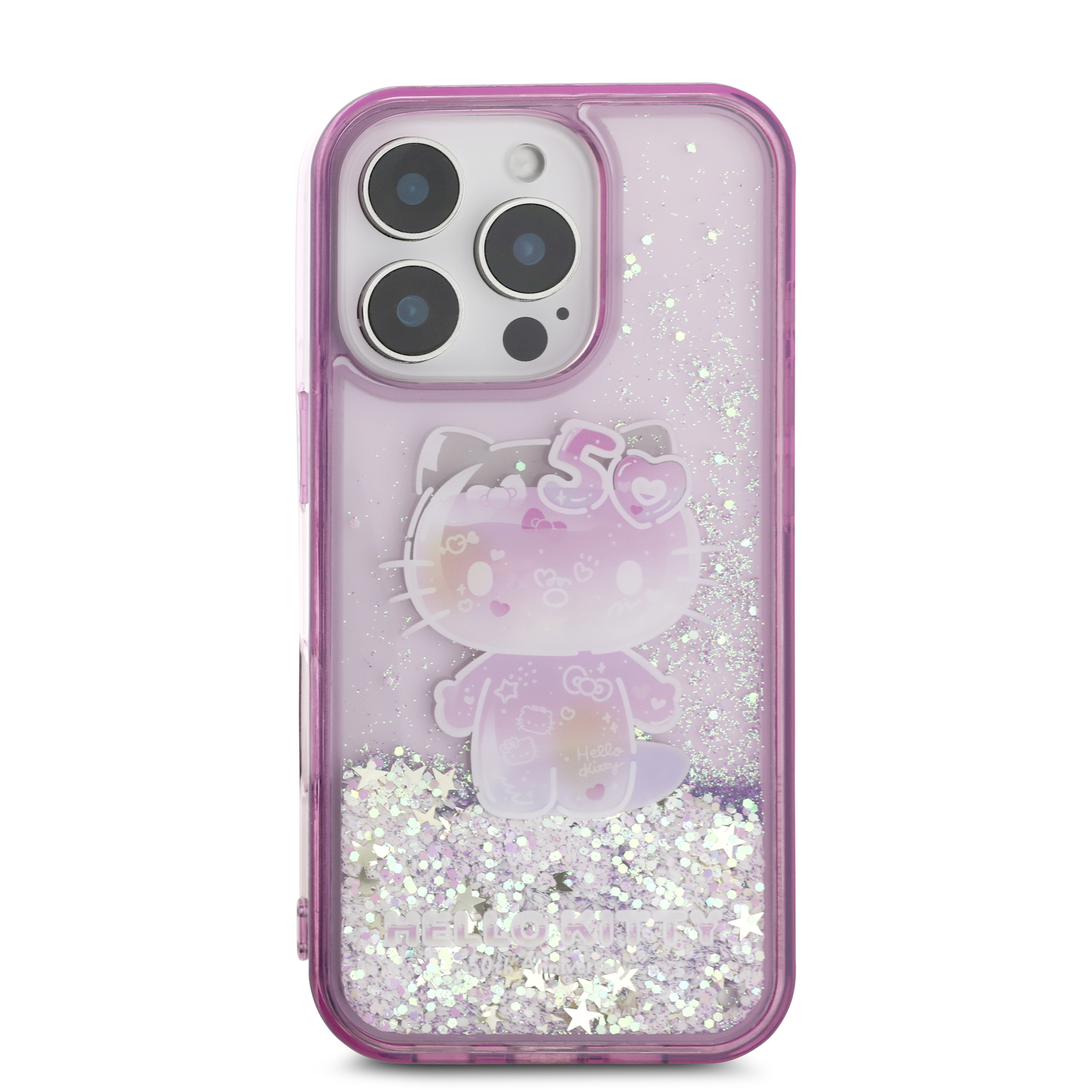 iPhone 16 Pro Max - HELLO KITTY Liquid Glitters 50TH Anniversary Purple