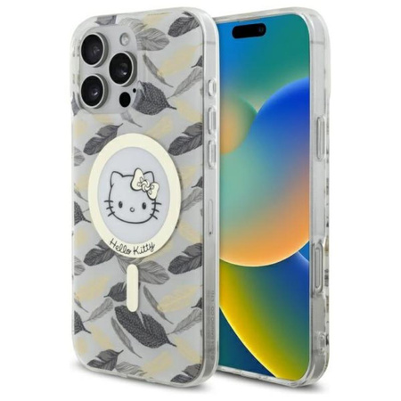 iPhone 16 Pro Max - HELLO KITTY Golden Leaves With MagSafe White — estuche