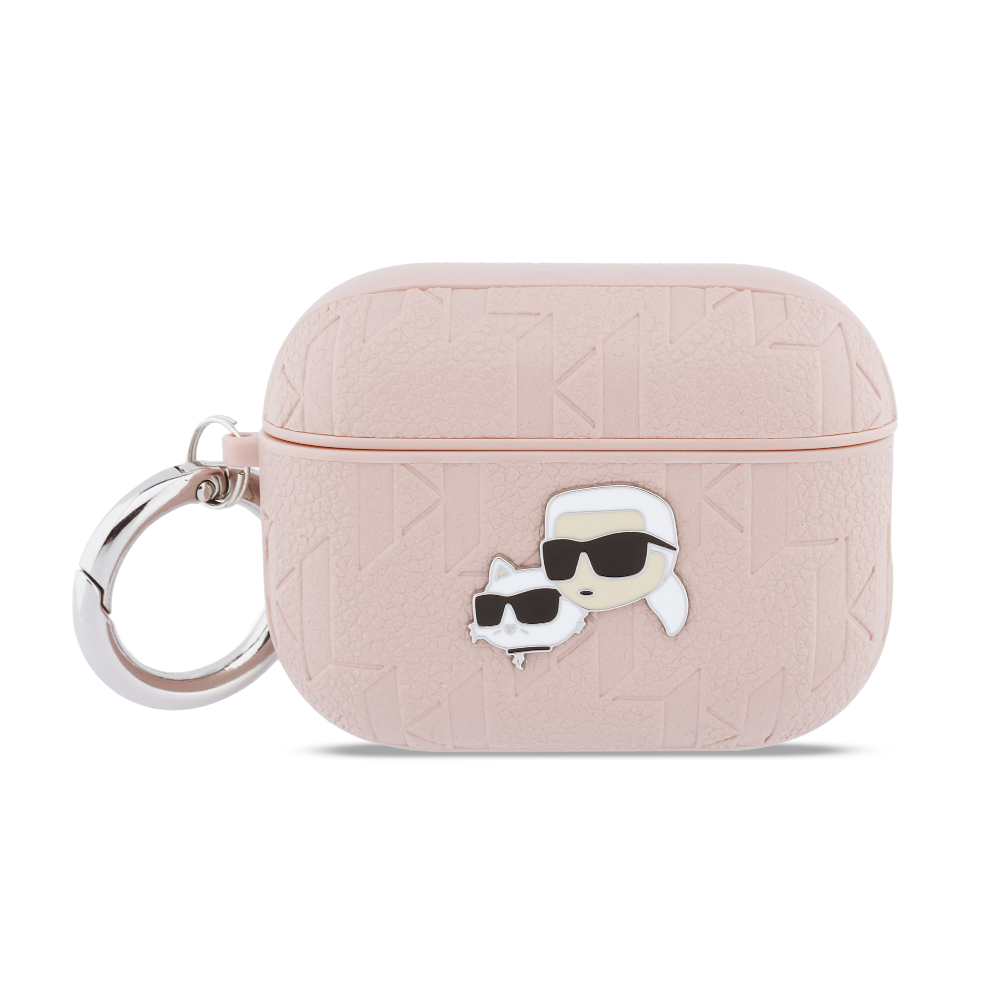 AirPods Pro 3 - KARL LAGERFELD Leather Head Pin Monogram Pink