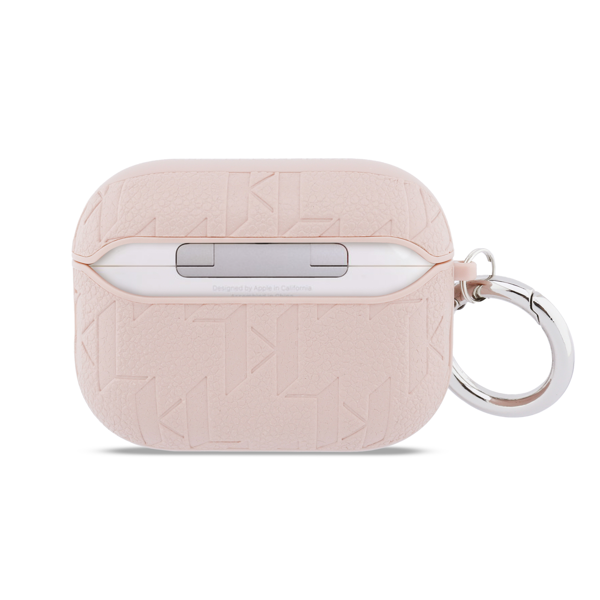 AirPods Pro 3 - KARL LAGERFELD Leather Head Pin Monogram Pink — estuche (foto 2 de 4)