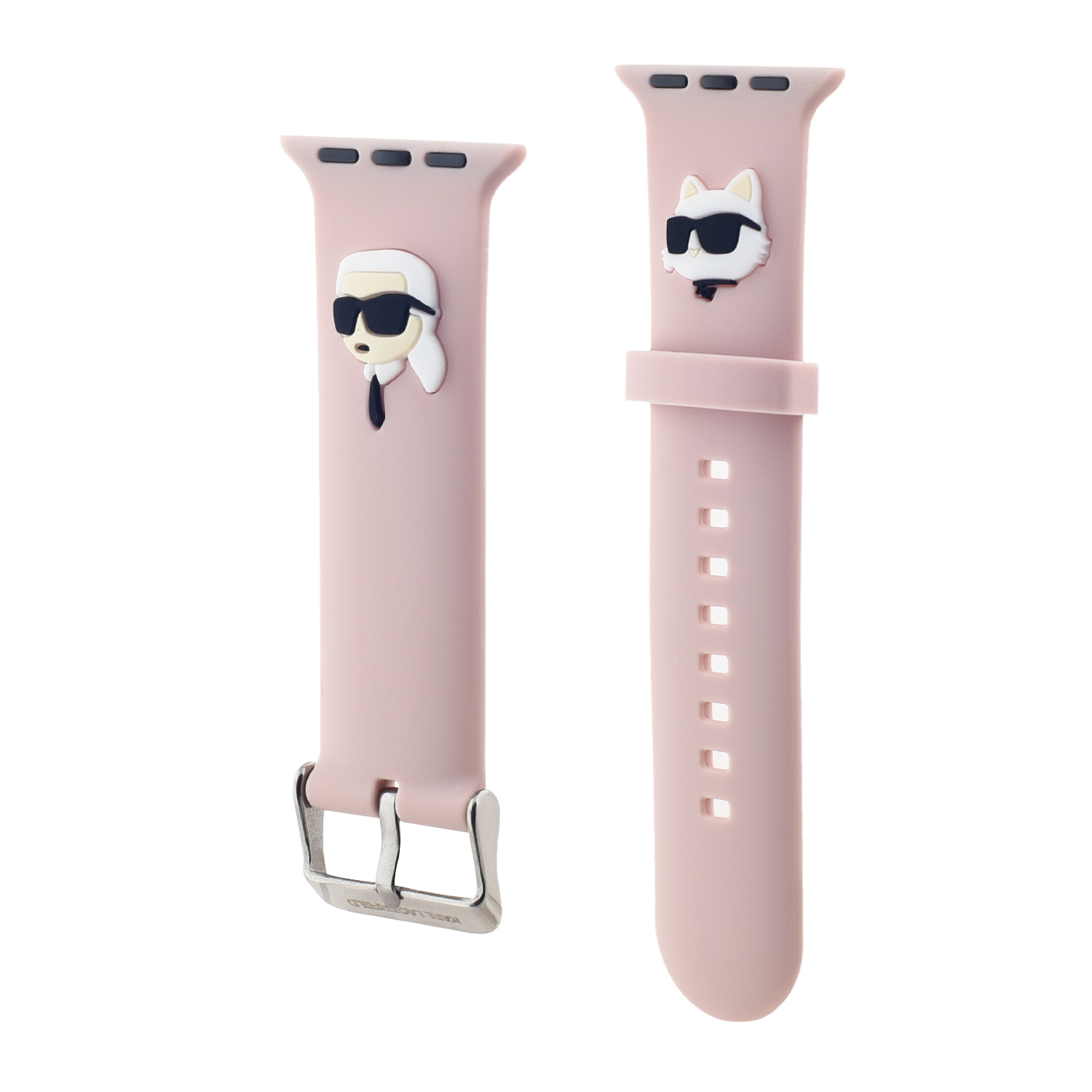 Apple Watch 44/45mm - KARL LAGERFELD 3D Rubber Pink — correa (foto 3 de 4)