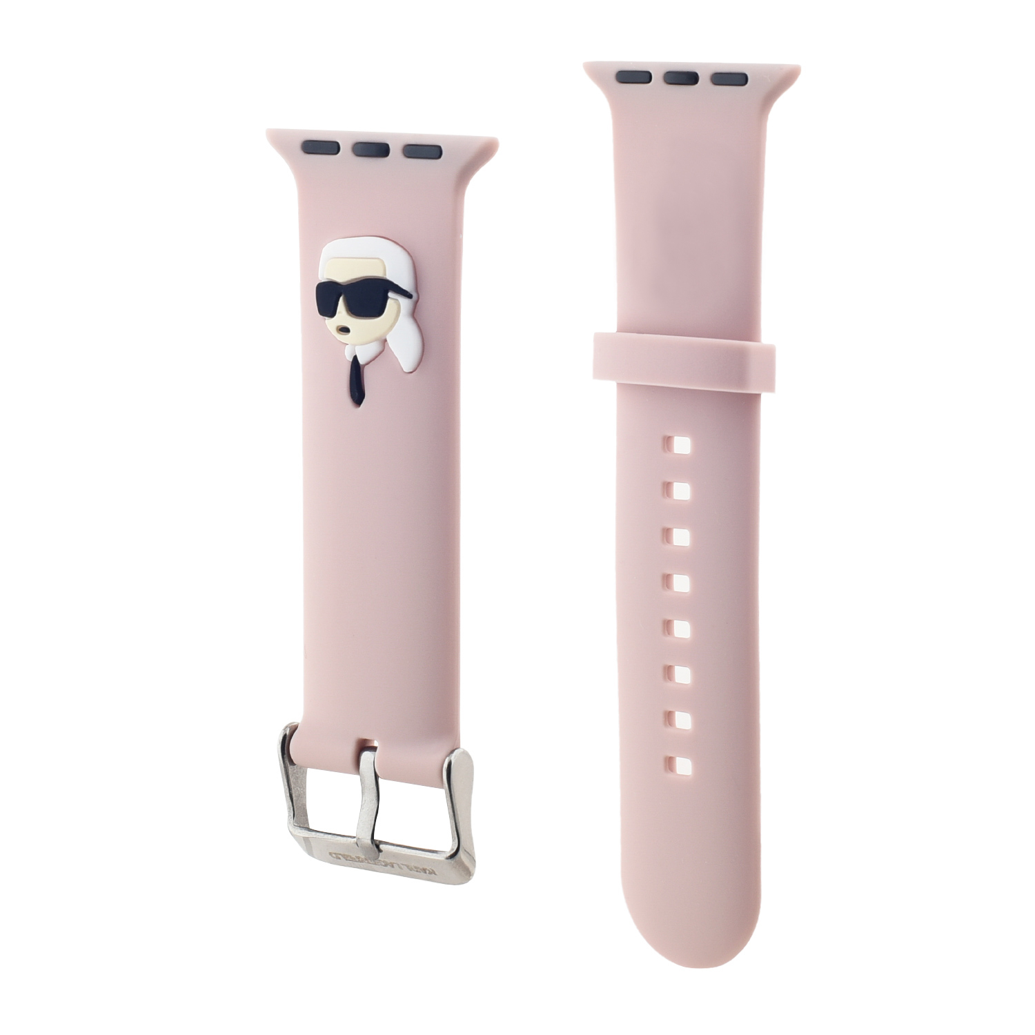 Apple Watch 40/41mm - KARL LAGERFELD 3D Rubber Karl Head NFT Pink — correa (foto 3 de 4)