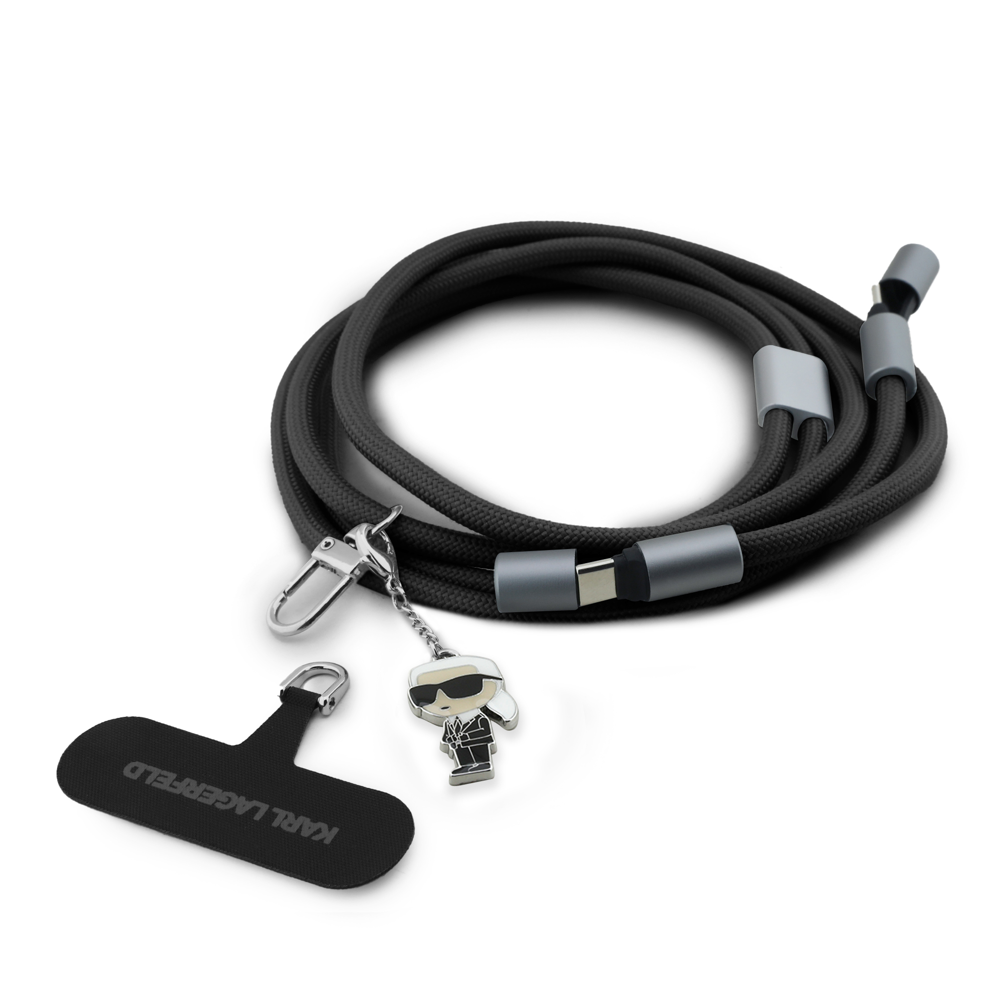 Accessory - KARL LAGERFELD Charging Cable USB-C Ikonik Charm Black