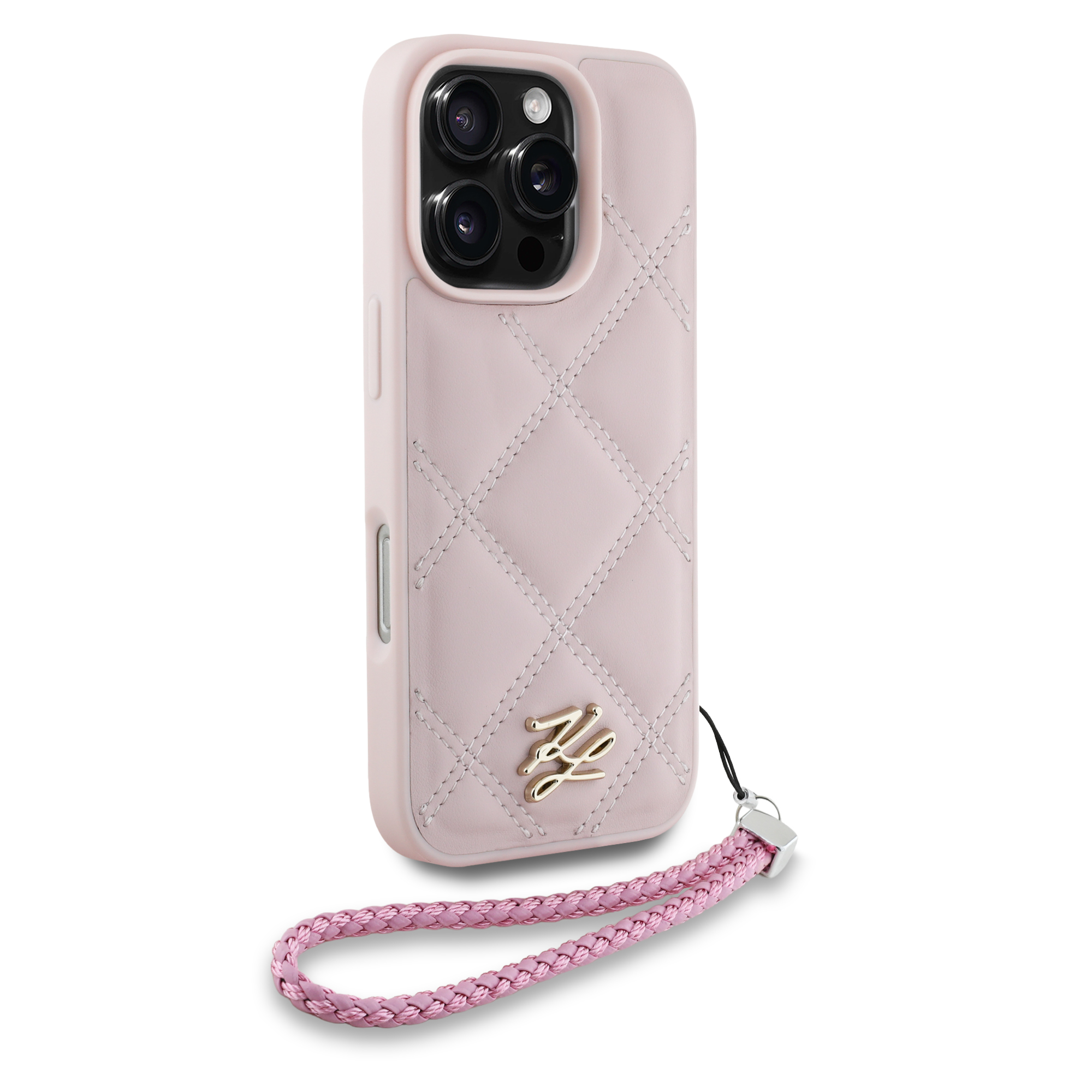 iPhone 16 Pro - KARL LAGERFELD Small Initials With Strap Pink