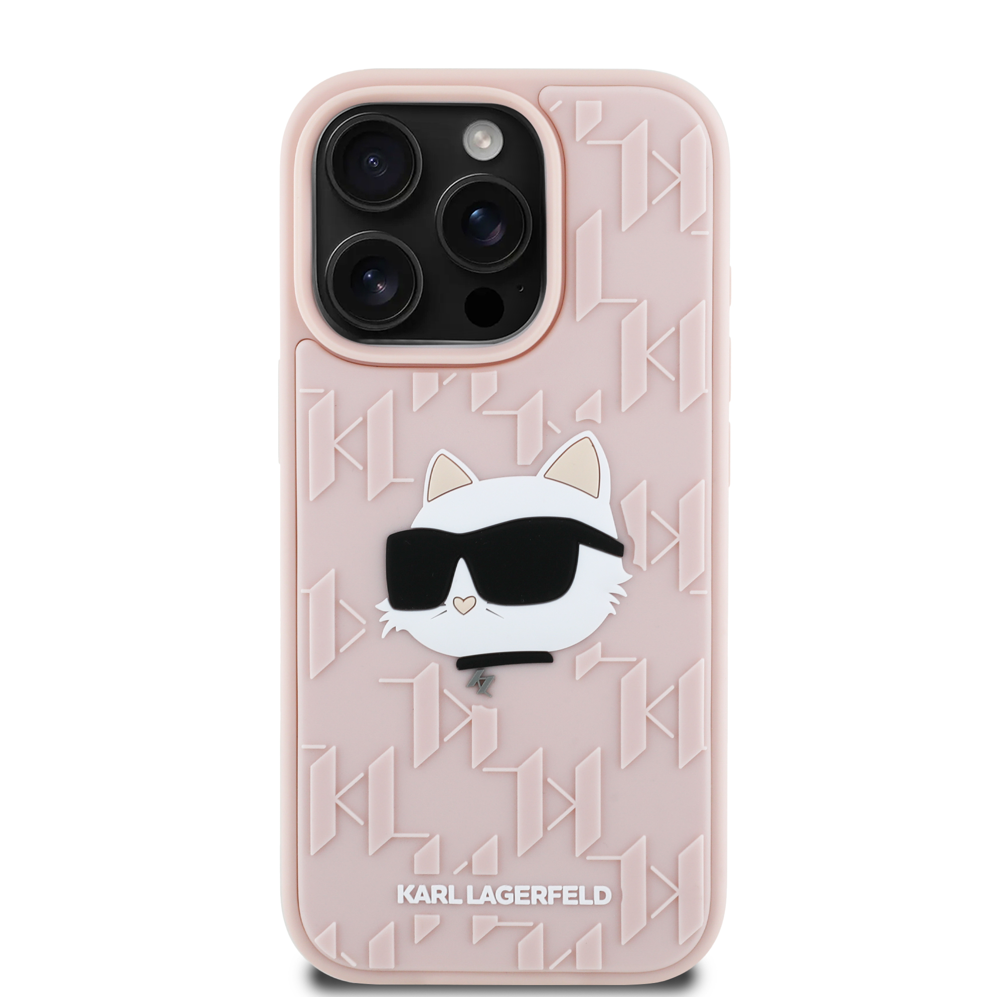 iPhone 16 Pro - KARL LAGERFELD Monogram Choupette Pink — estuche (foto 3 de 5)