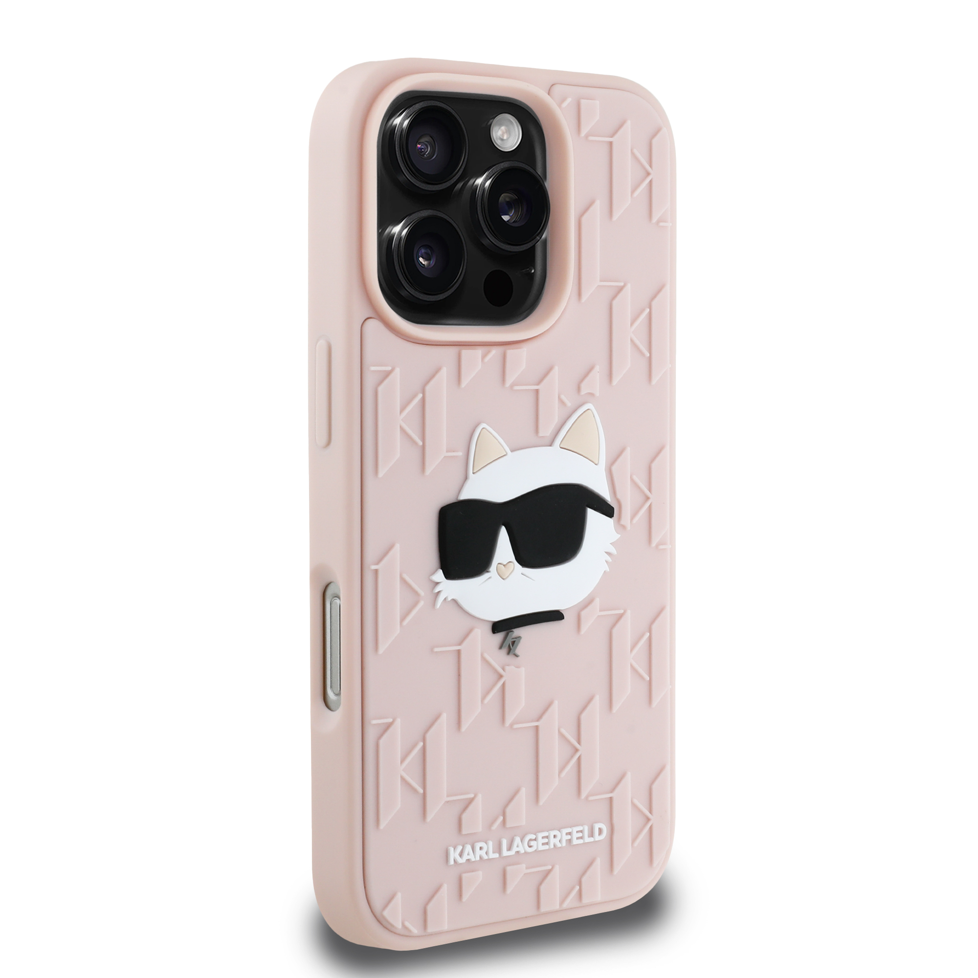 iPhone 16 Pro - KARL LAGERFELD Monogram Choupette Pink — estuche (foto 4 de 5)