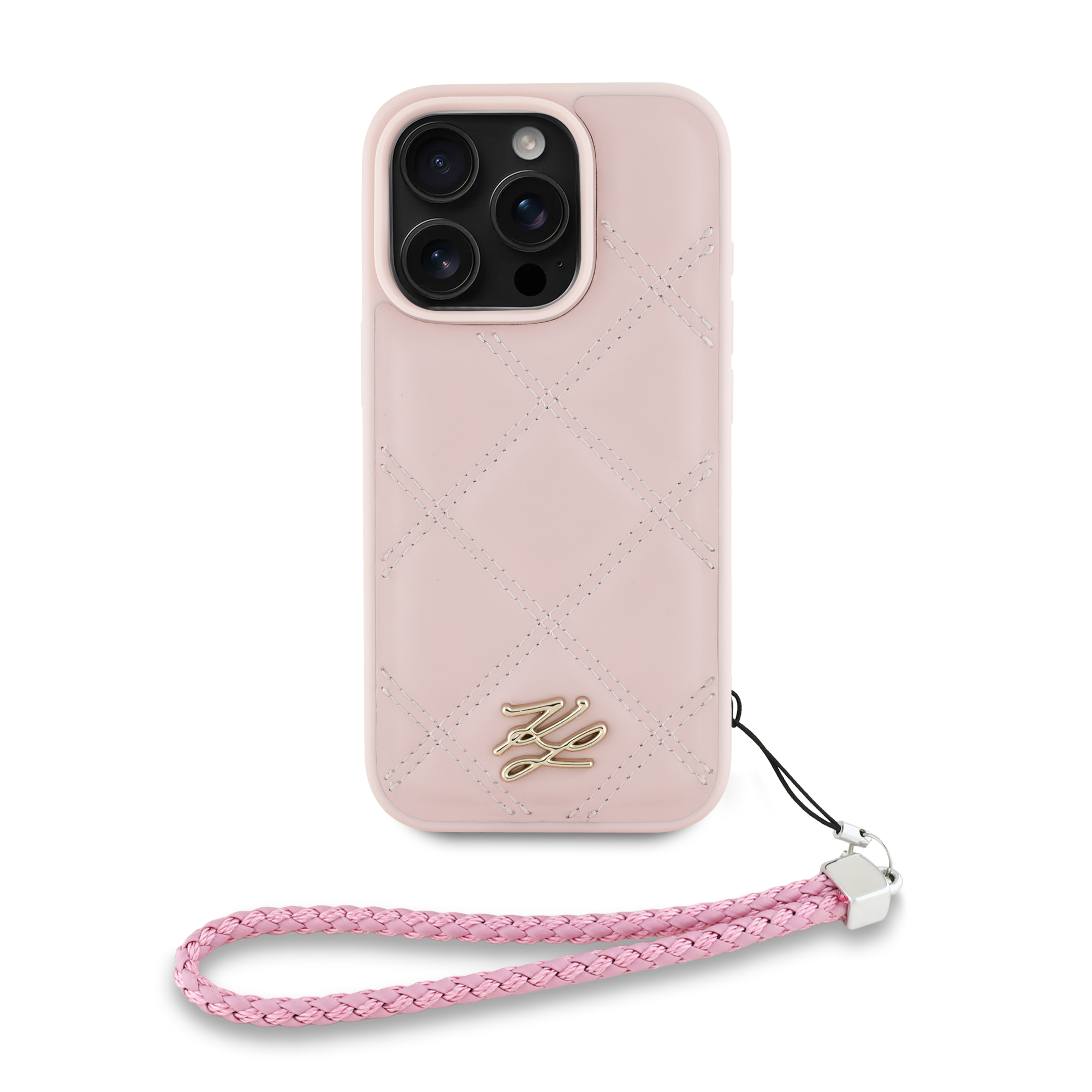 iPhone 16 Pro Max - KARL LAGERFELD Small Initials With Strap Pink — estuche (foto 2 de 5)