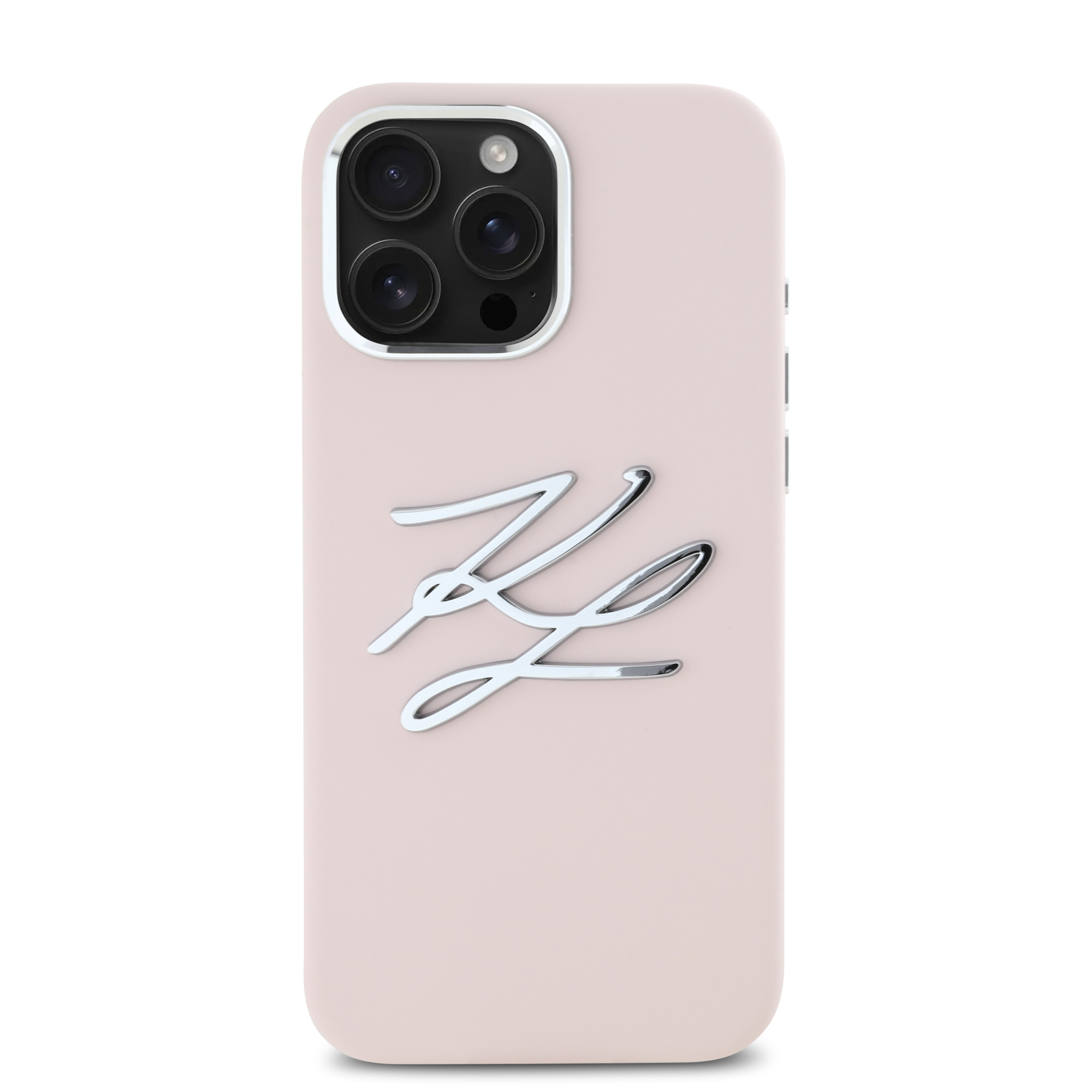 iPhone 16 Pro Max - KARL LAGERFELD Liquid Silicone Big Initials Pink — estuche (foto 3 de 5)