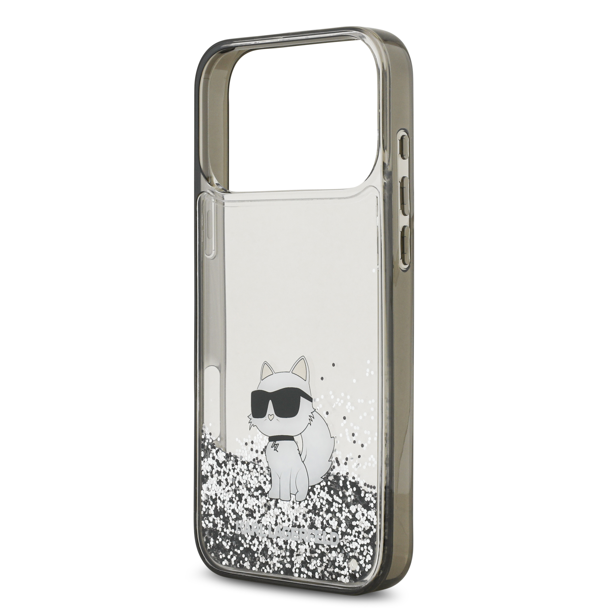 iPhone 17 Pro - KARL LAGERFELD Liquid Glitter Choupette Transparent — estuche (foto 6 de 8)