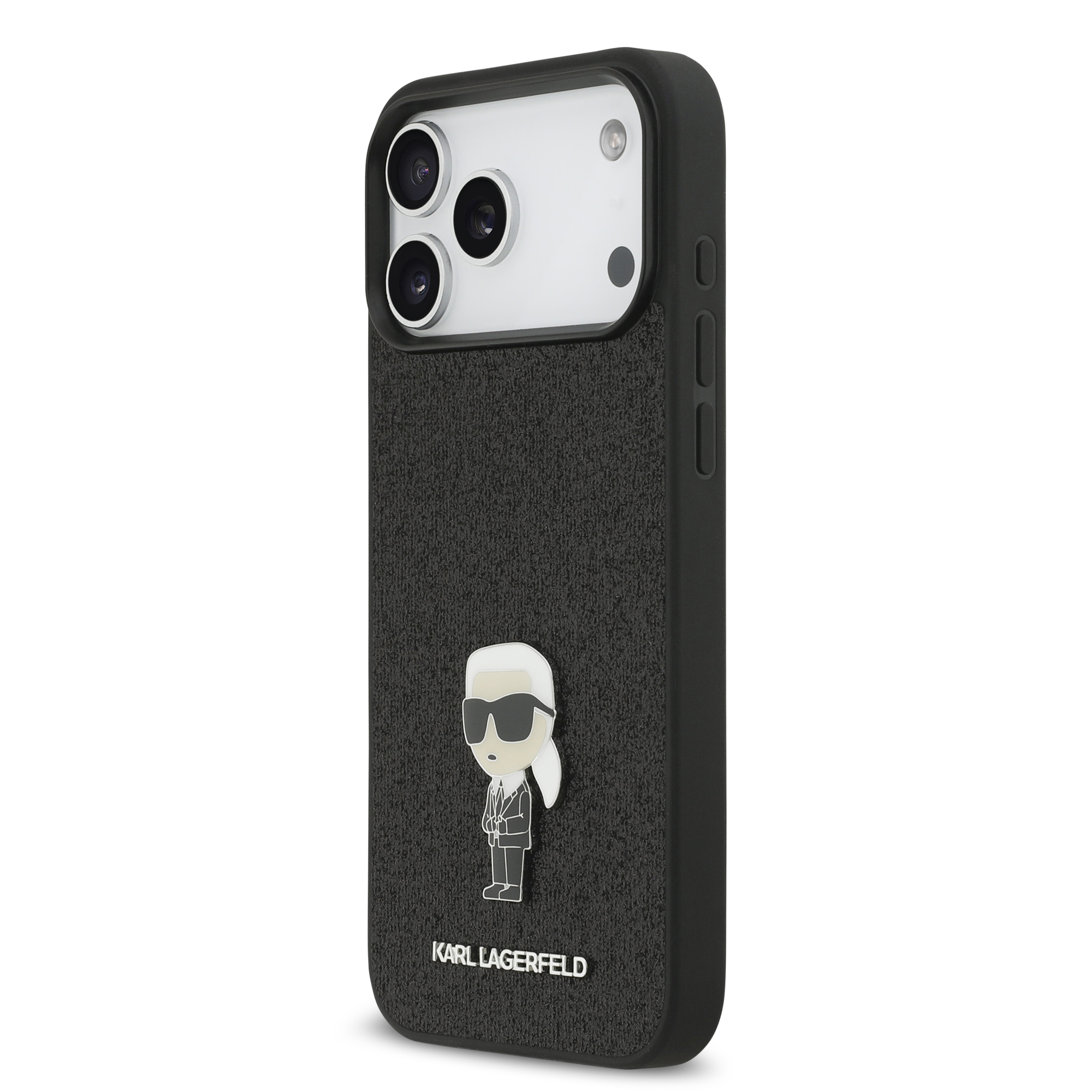 iPhone 17 Pro Max - KARL LAGERFELD Ikonik Fixed Glitter Metal Pin — estuche (foto 3 de 8)