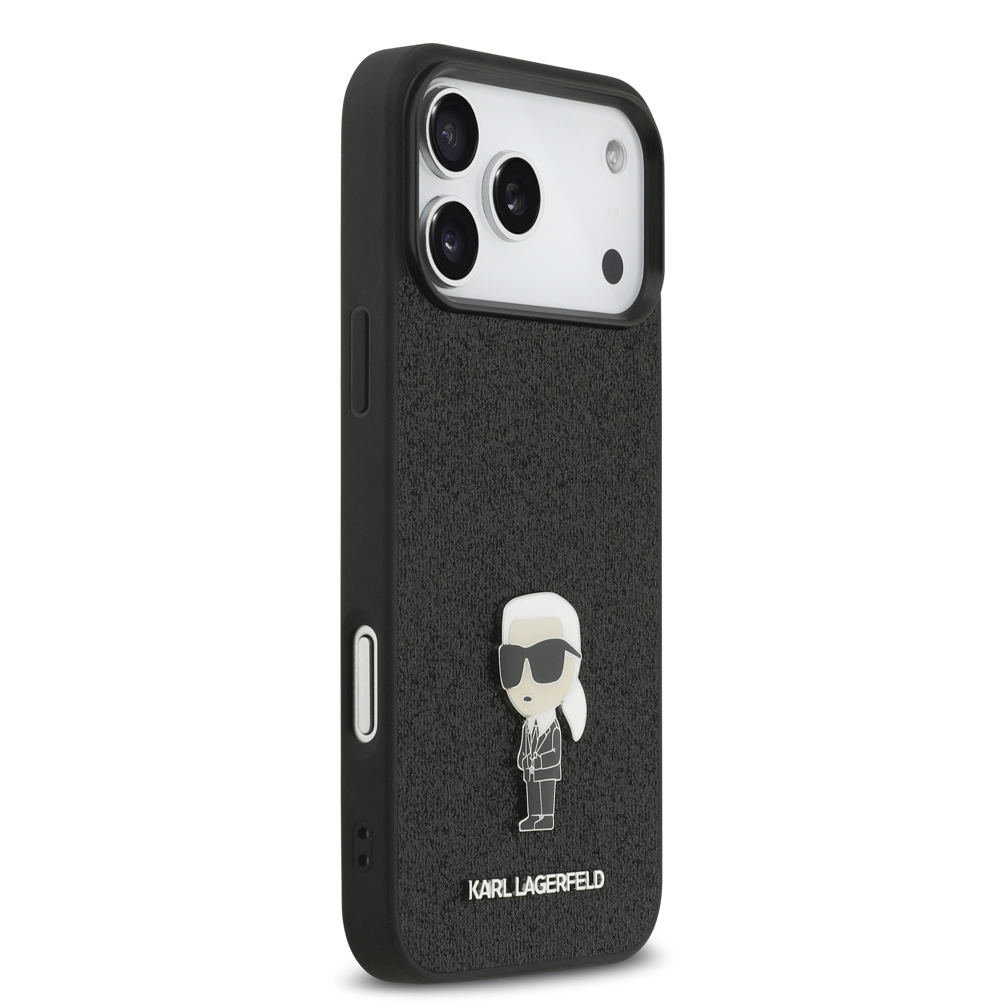iPhone 17 Pro Max - KARL LAGERFELD Ikonik Fixed Glitter Metal Pin — estuche (foto 4 de 8)