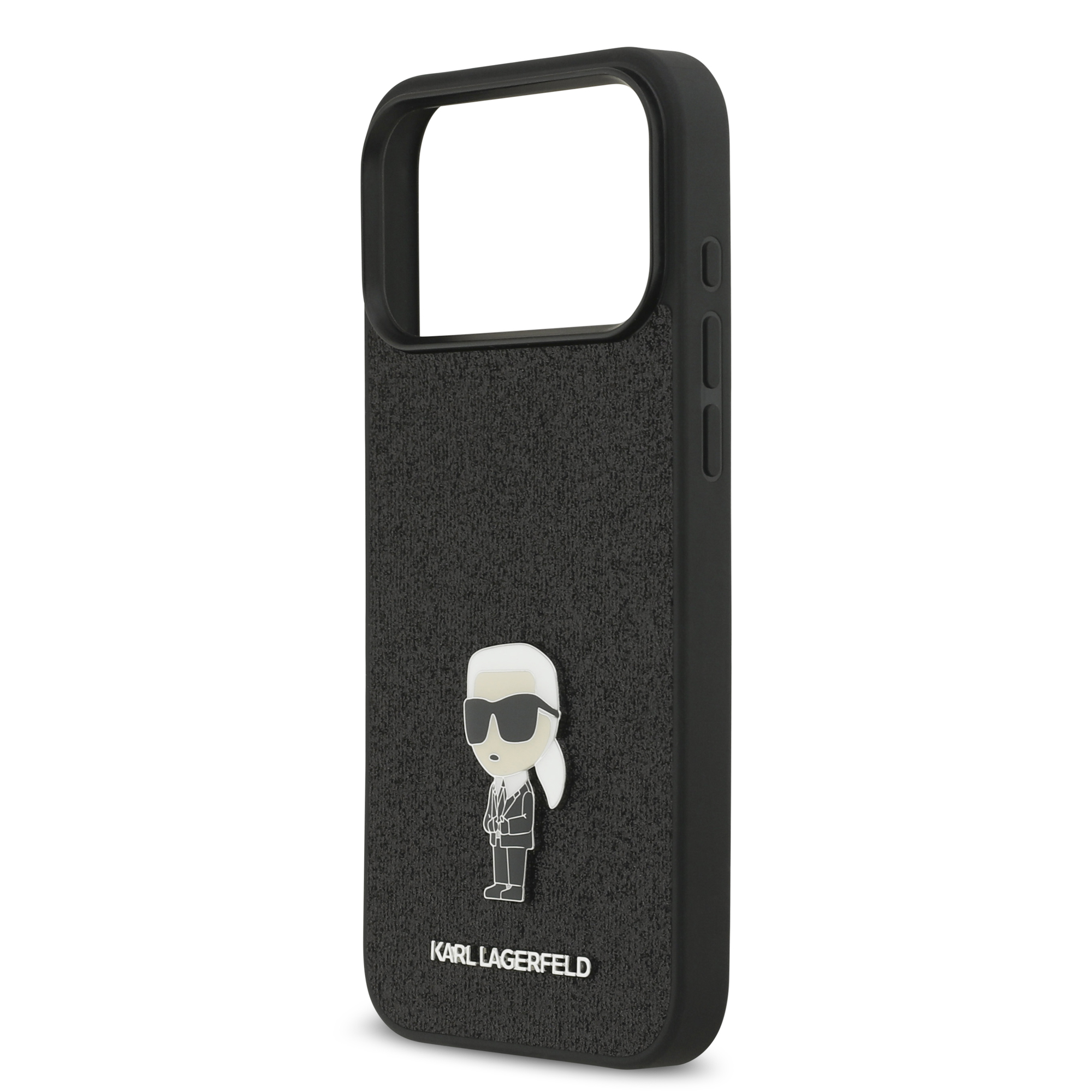 iPhone 17 Pro Max - KARL LAGERFELD Ikonik Fixed Glitter Metal Pin — estuche (foto 6 de 8)