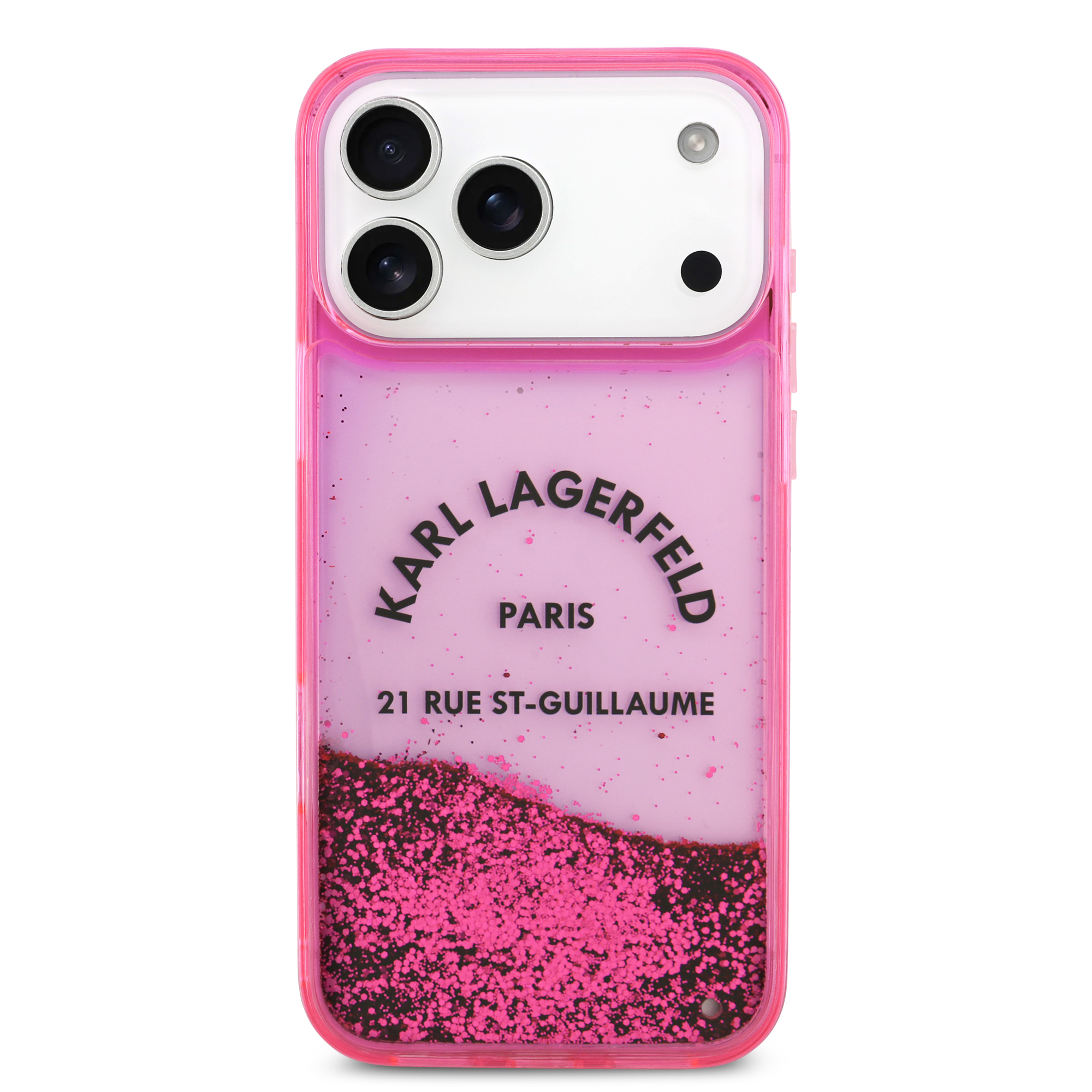 iPhone 17 Pro Max - KARL LAGERFELD Liquid Glitter Fuchsia