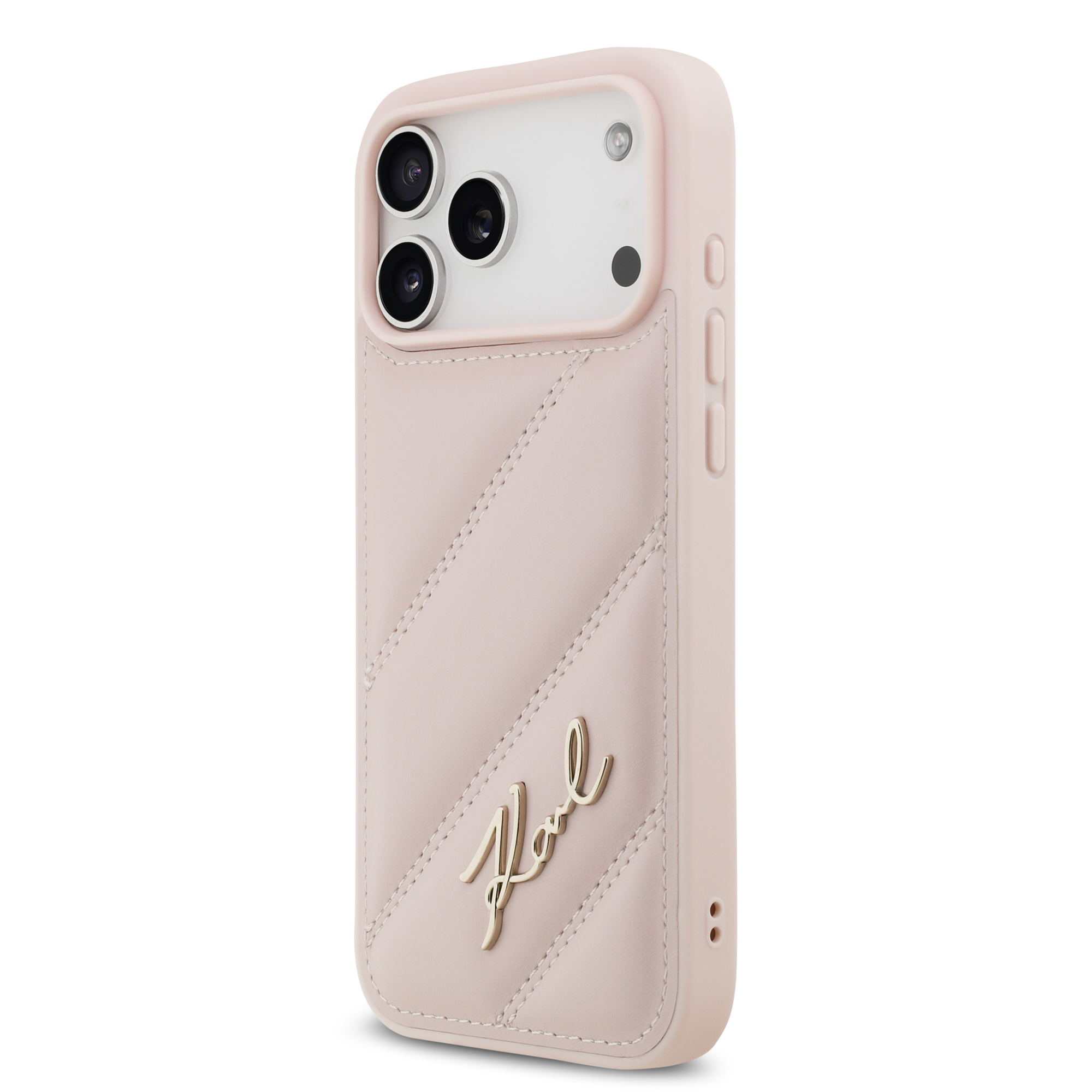 iPhone 17 Pro Max - KARL LAGERFELD Quilted Signature Pink — estuche (foto 3 de 8)