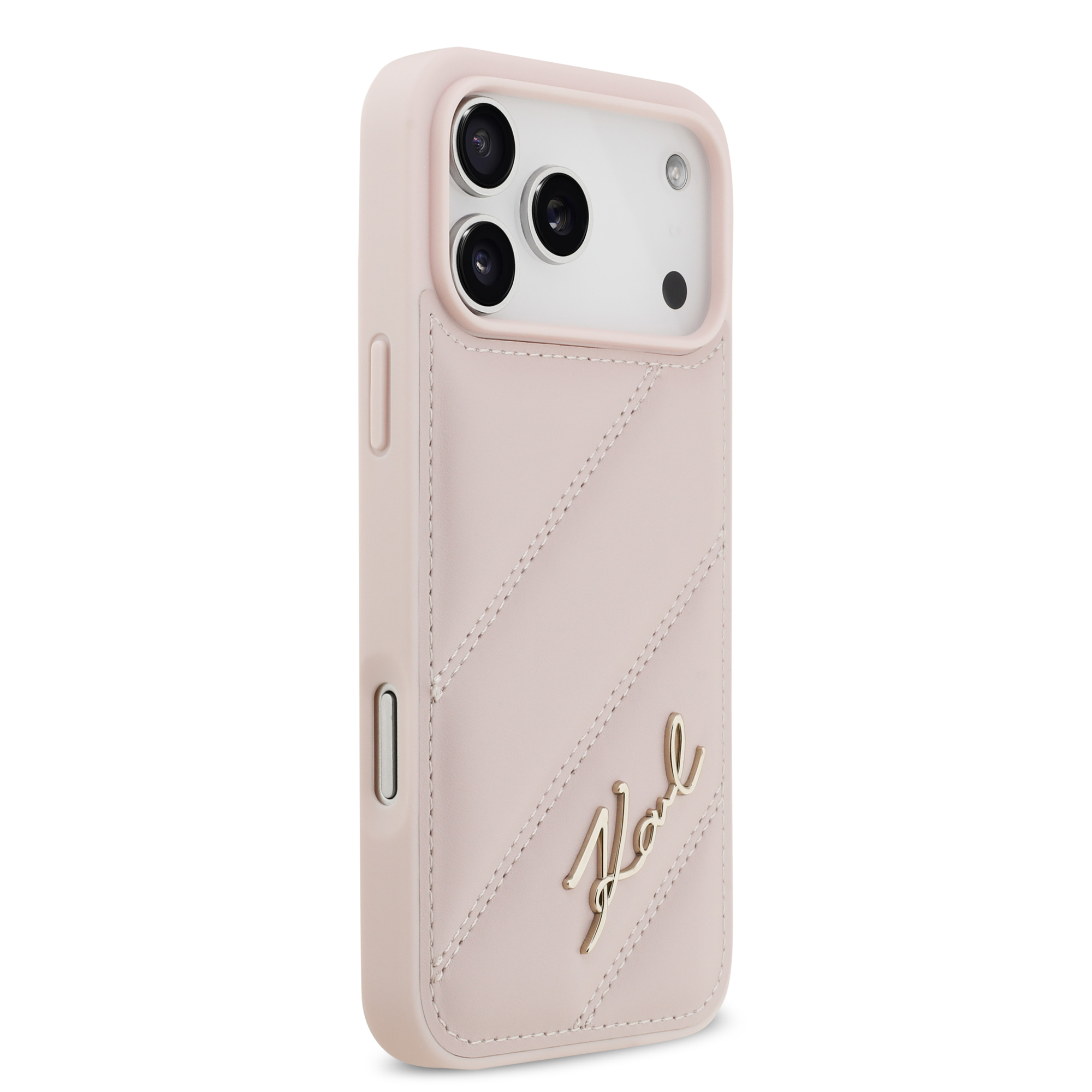 iPhone 17 Pro Max - KARL LAGERFELD Quilted Signature Pink — estuche (foto 4 de 8)