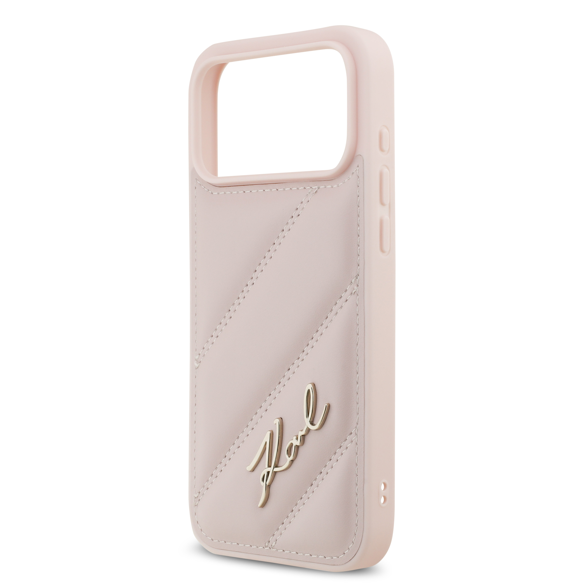 iPhone 17 Pro Max - KARL LAGERFELD Quilted Signature Pink — estuche (foto 6 de 8)