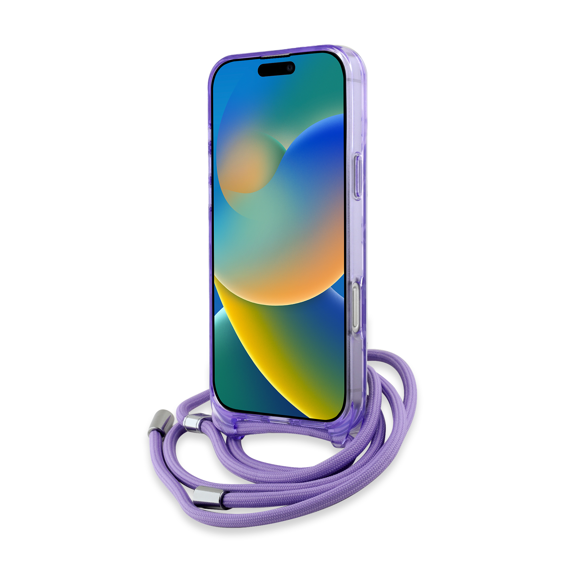 iPhone 16 Pro Max - KARL LAGERFELD Karl & Choupette With Strap Purple — estuche (foto 4 de 7)