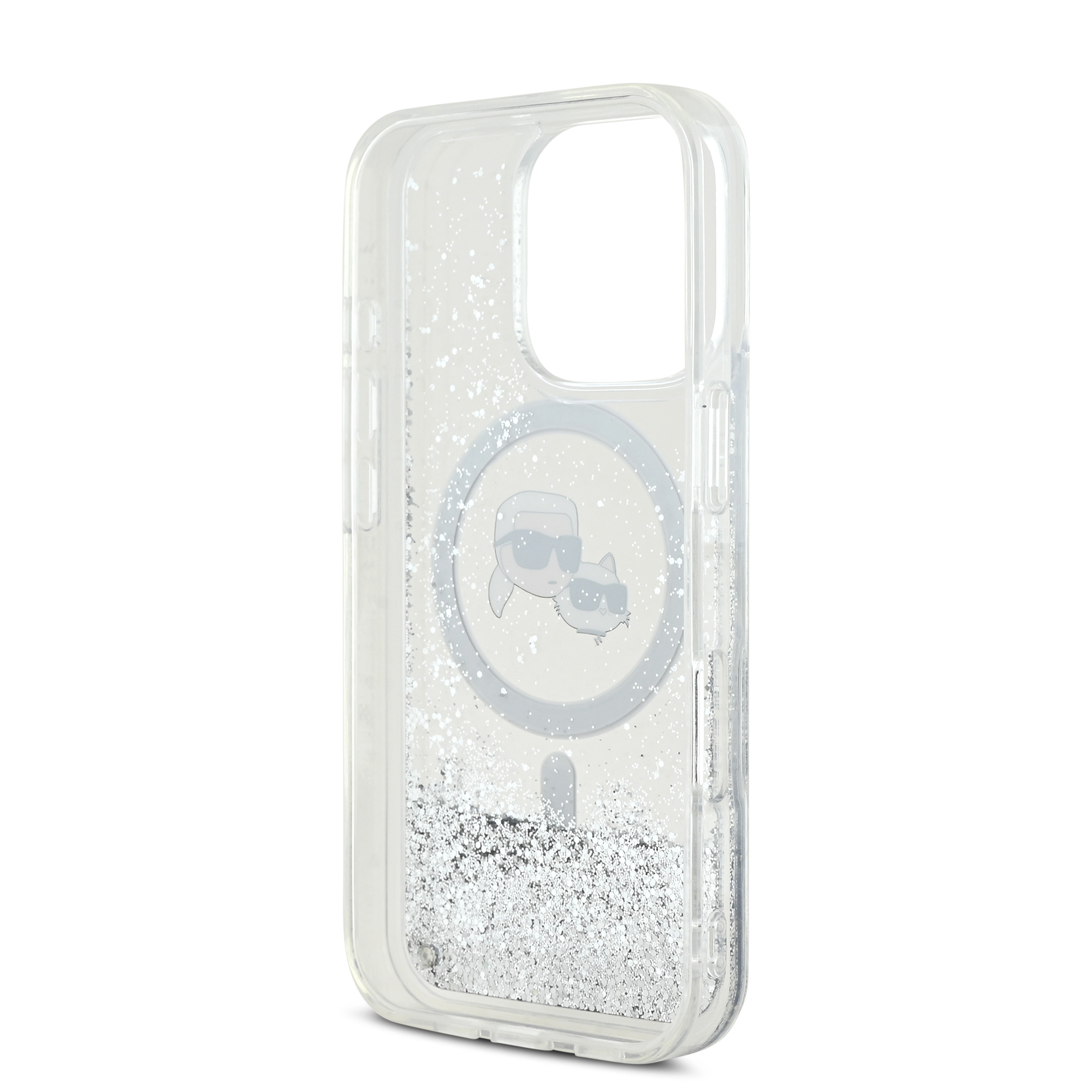 iPhone 16 Pro Max - KARL LAGERFELD Glitter Case Karl & Choupette — estuche (foto 7 de 8)