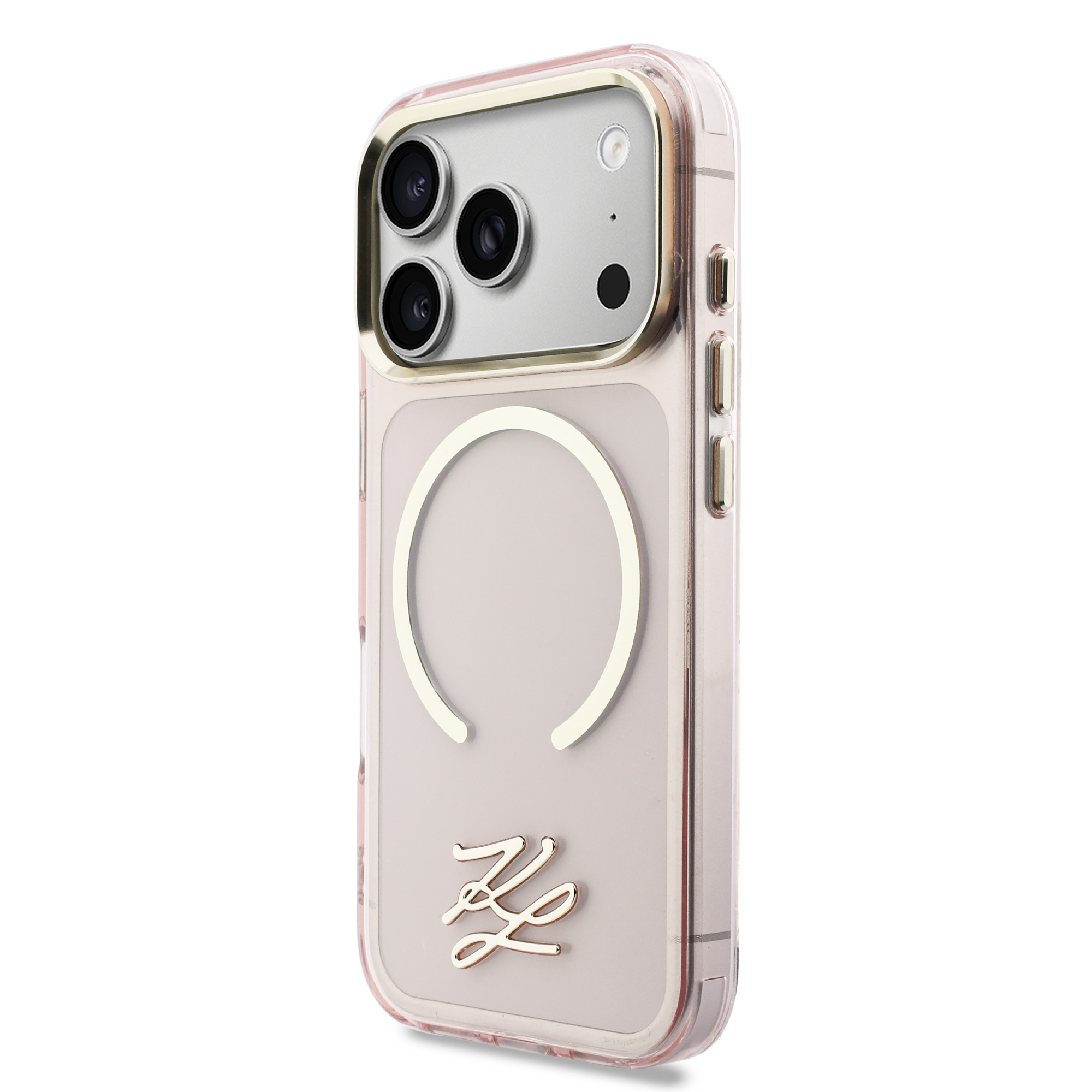 iPhone 17 Pro - KARL LAGERFELD Script Logo Pink — estuche (foto 3 de 8)