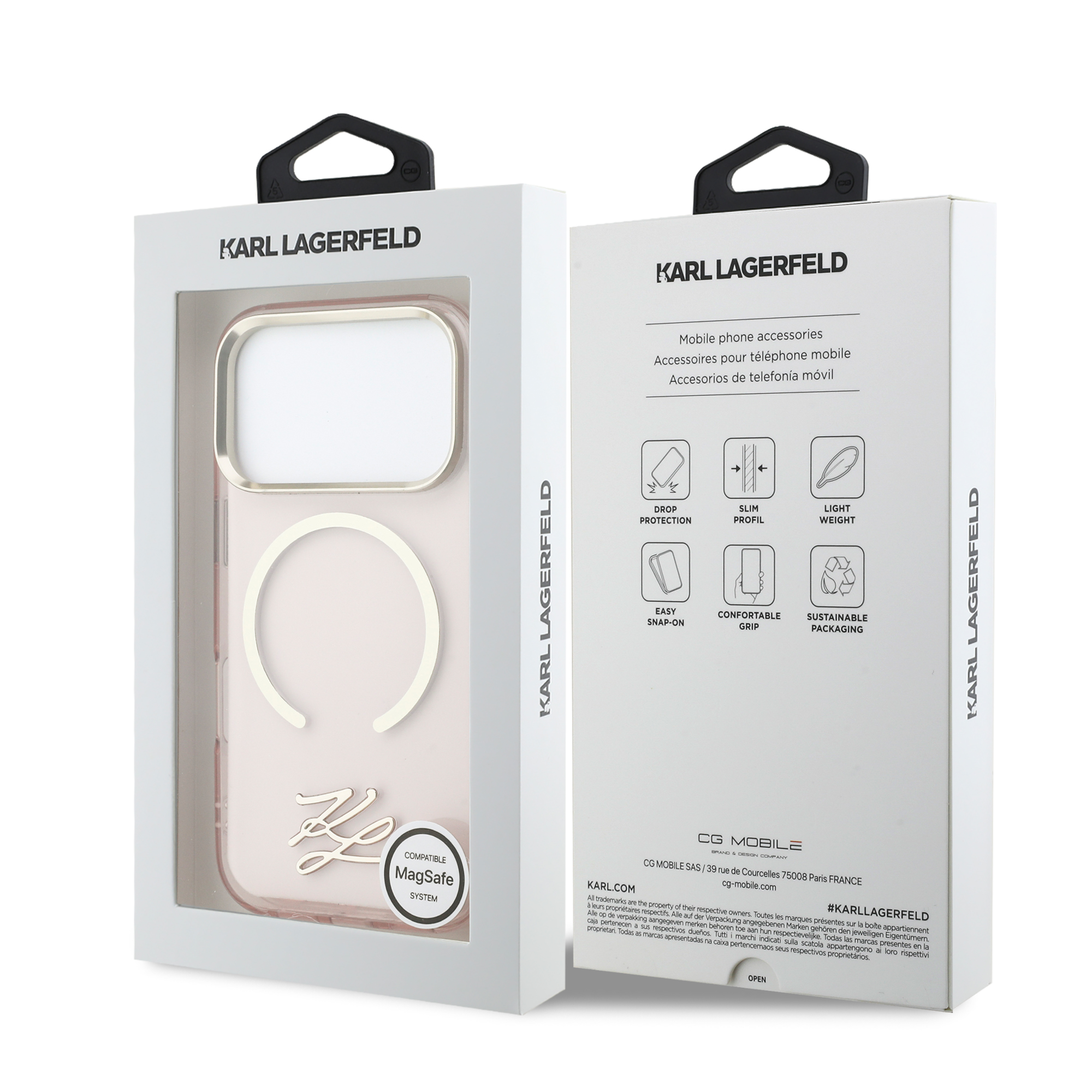 iPhone 17 Pro - KARL LAGERFELD Script Logo Pink — estuche (foto 8 de 8)