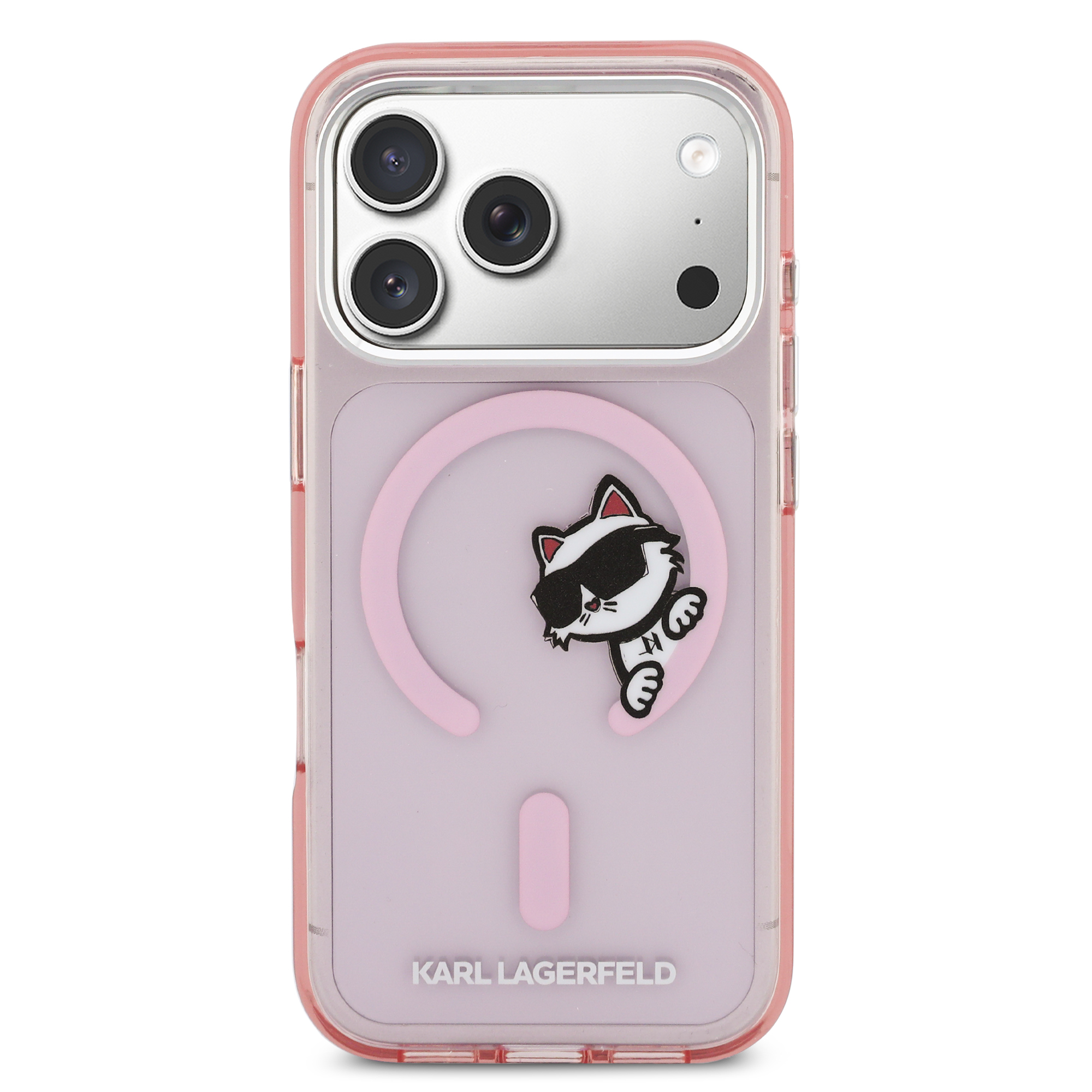 iPhone 17 Pro - KARL LAGERFELD IML Choupette Peekaboo Pink — estuche