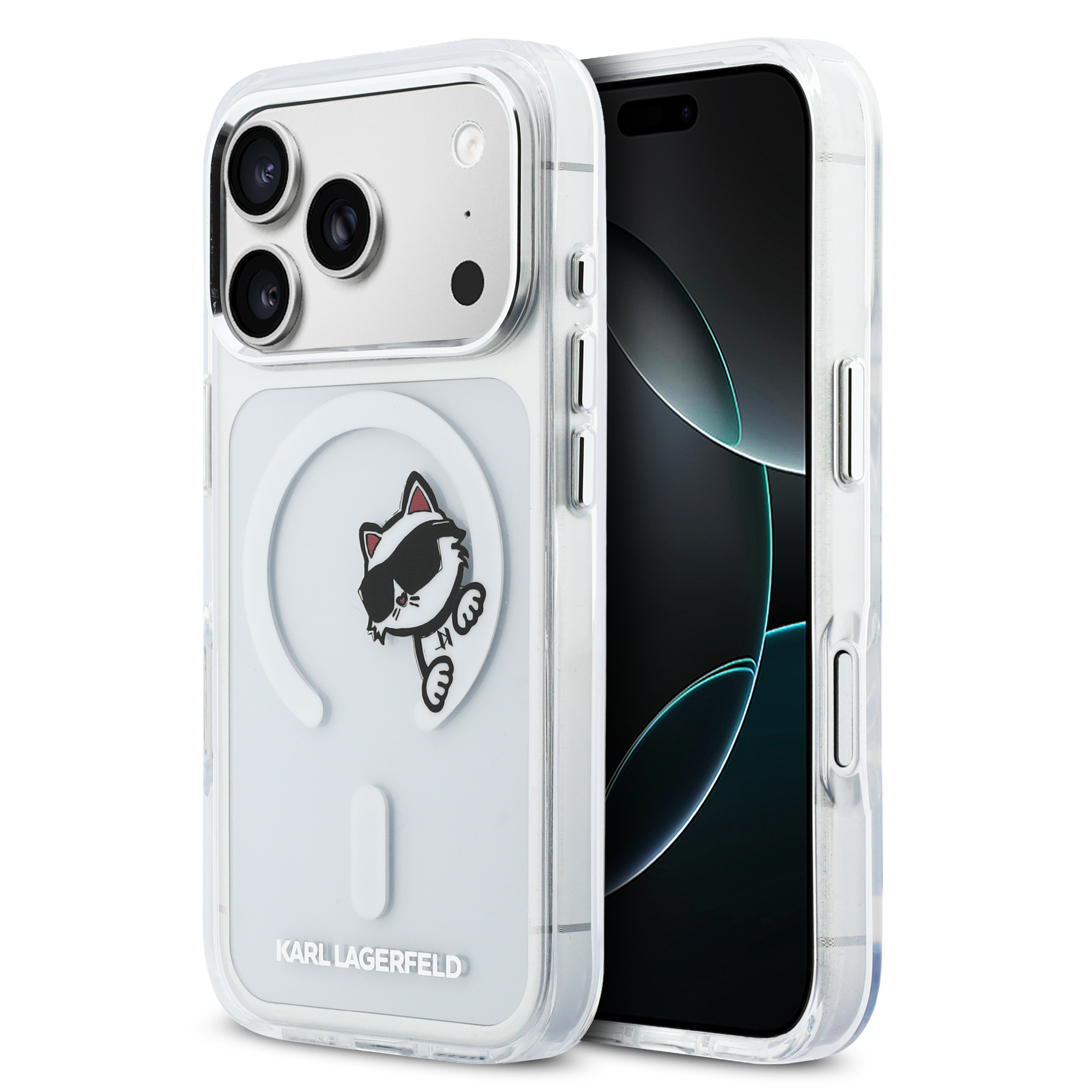 iPhone 17 Pro - KARL LAGERFELD Choupette Peekaboo Transparent — estuche (foto 2 de 8)