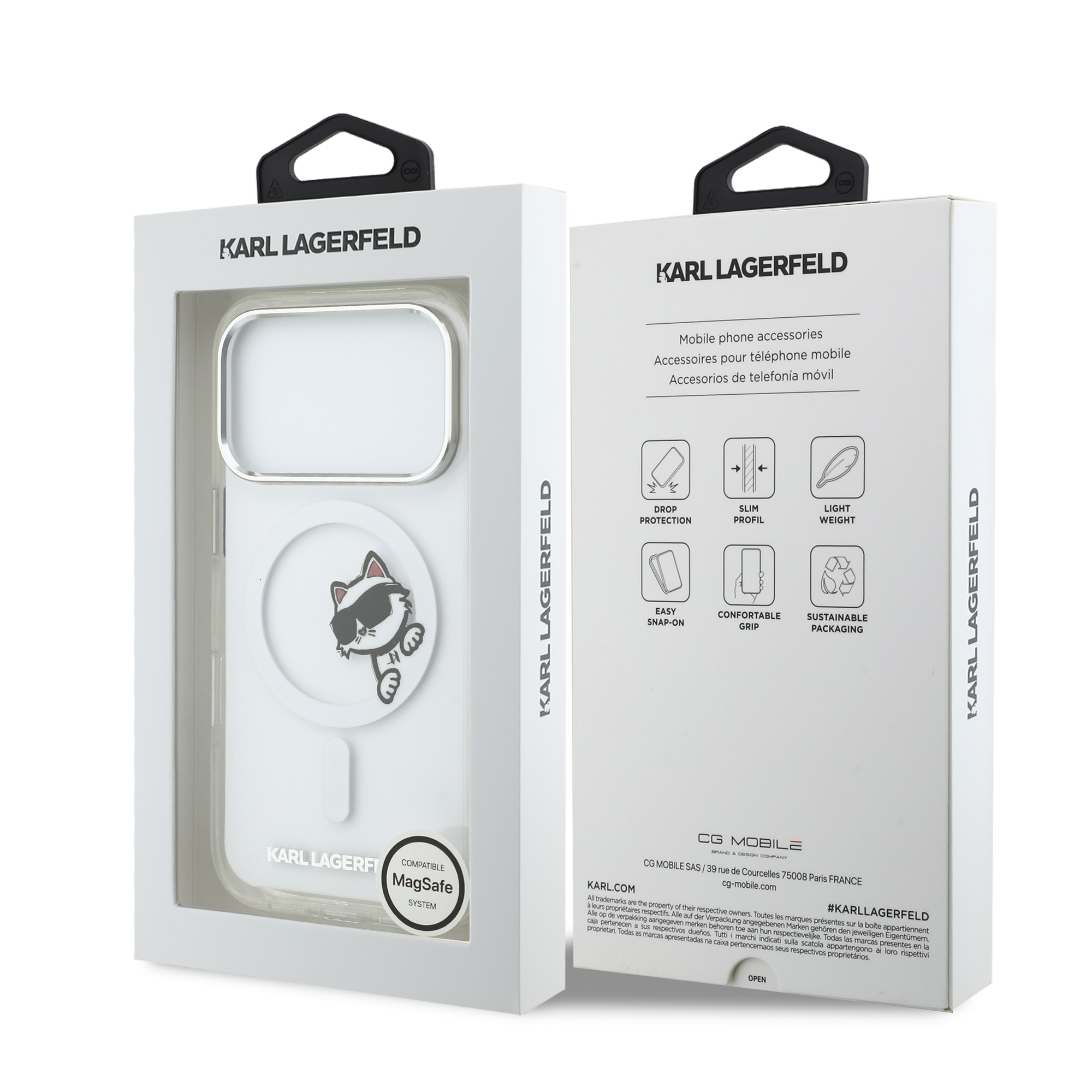 iPhone 17 Pro - KARL LAGERFELD Choupette Peekaboo Transparent — estuche (foto 8 de 8)