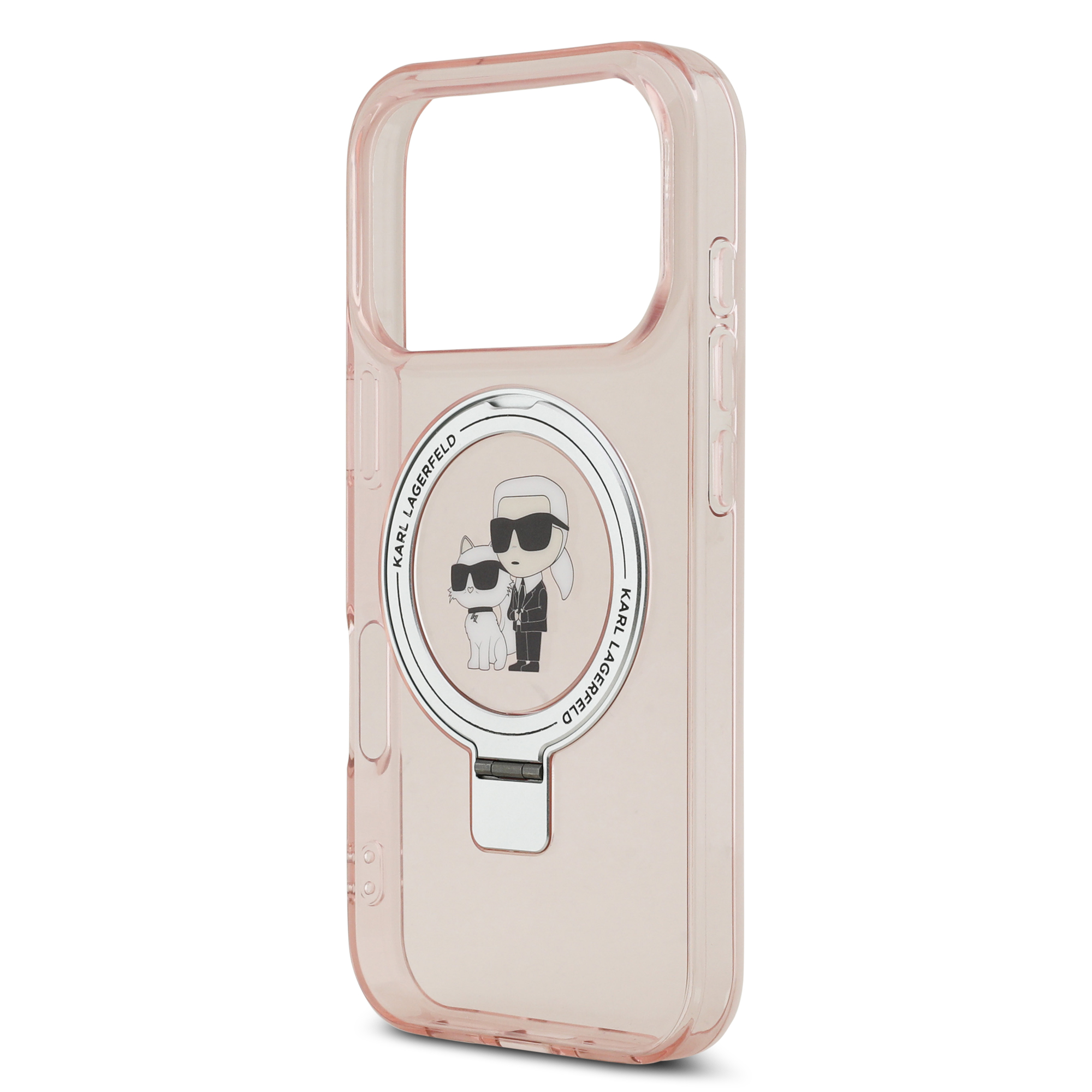 iPhone 17 Pro - KARL LAGERFELD Ringstand KC Pink — estuche (foto 6 de 8)
