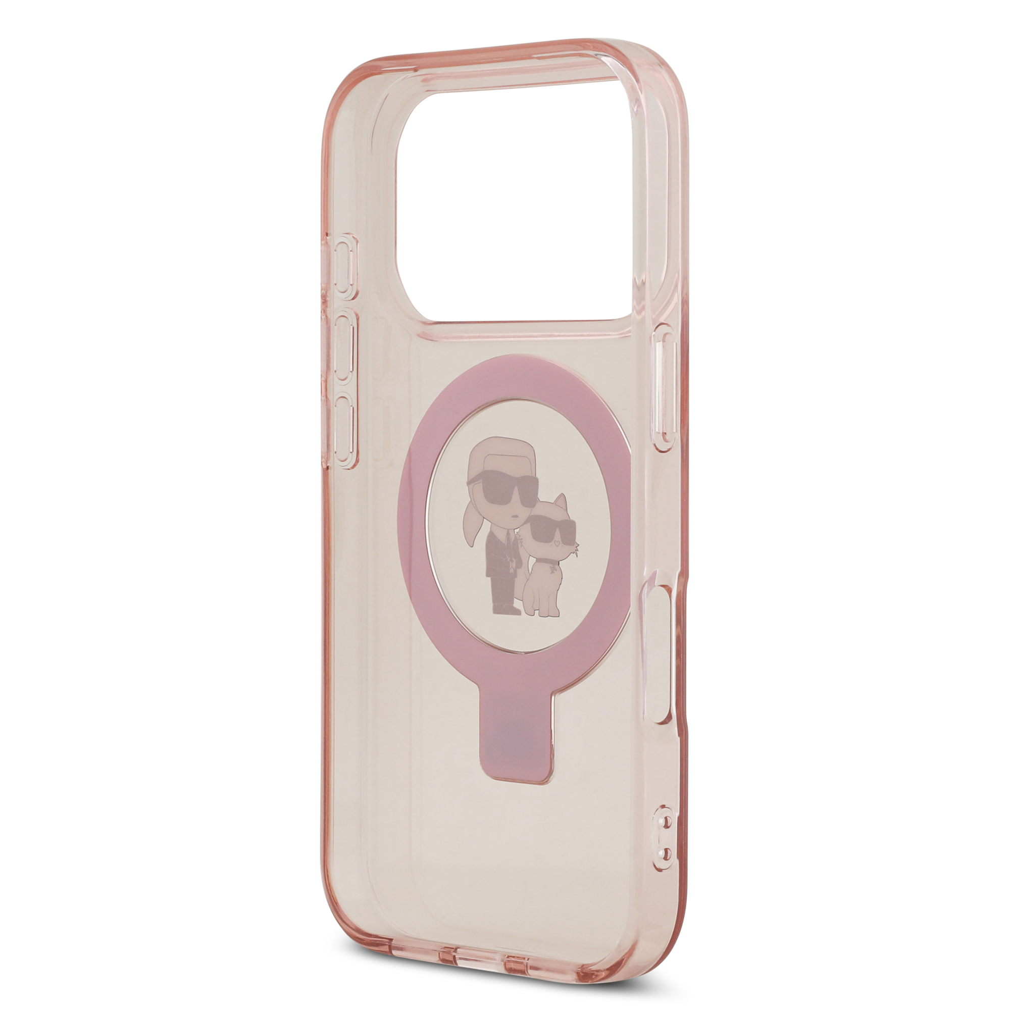 iPhone 17 Pro - KARL LAGERFELD Ringstand KC Pink — estuche (foto 7 de 8)