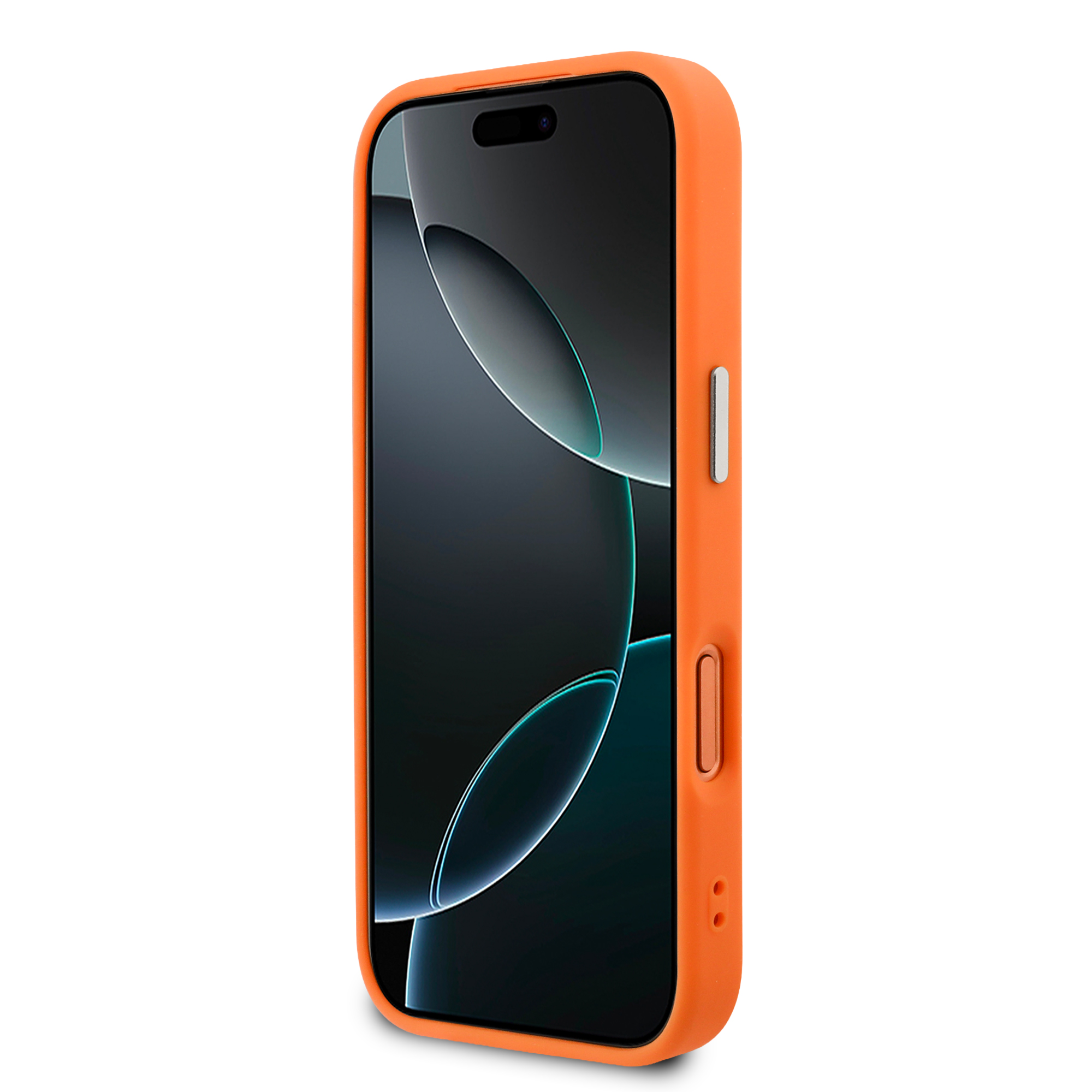 iPhone 17 Pro - KARL LAGERFELD Leather Karl Logo Orange — estuche (foto 5 de 8)