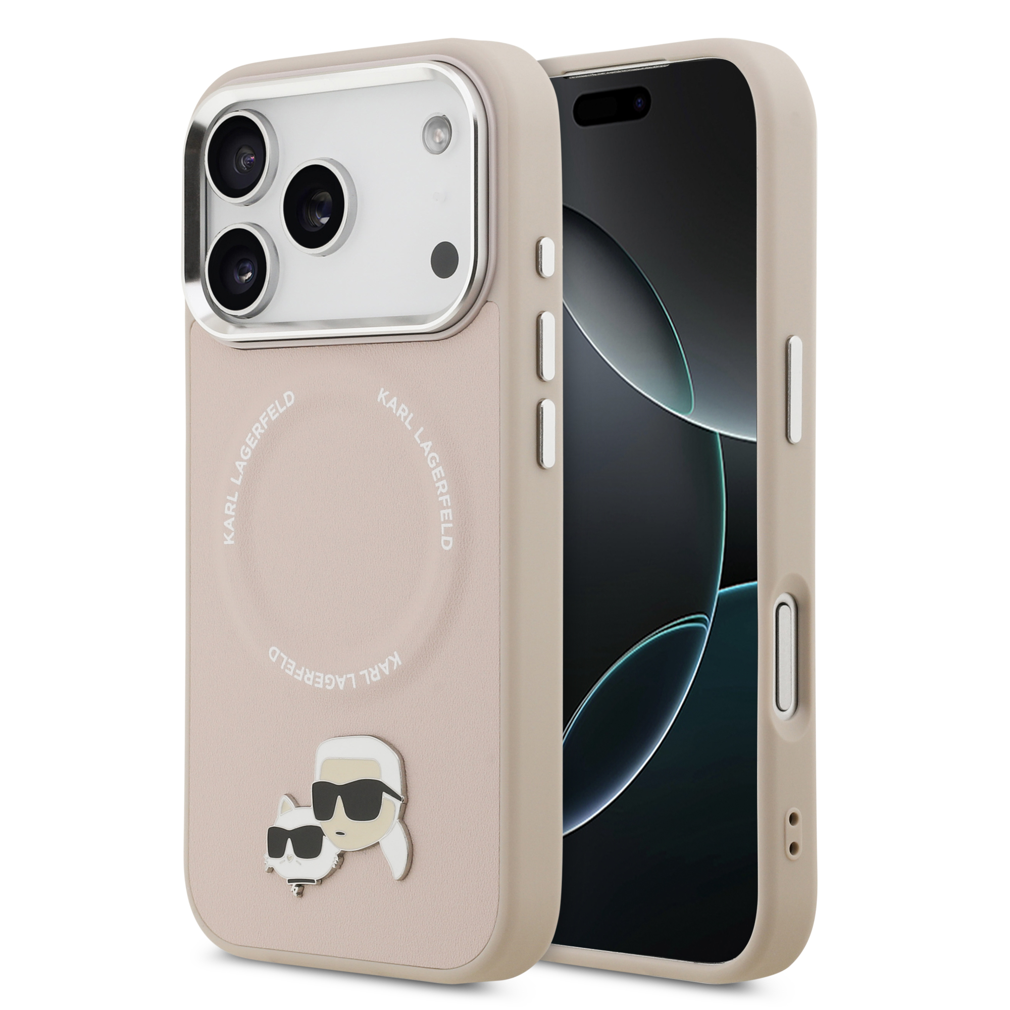 iPhone 17 Pro - KARL LAGERFELD PU Case With Karl RSG Logo Metal Pink — estuche (foto 2 de 8)