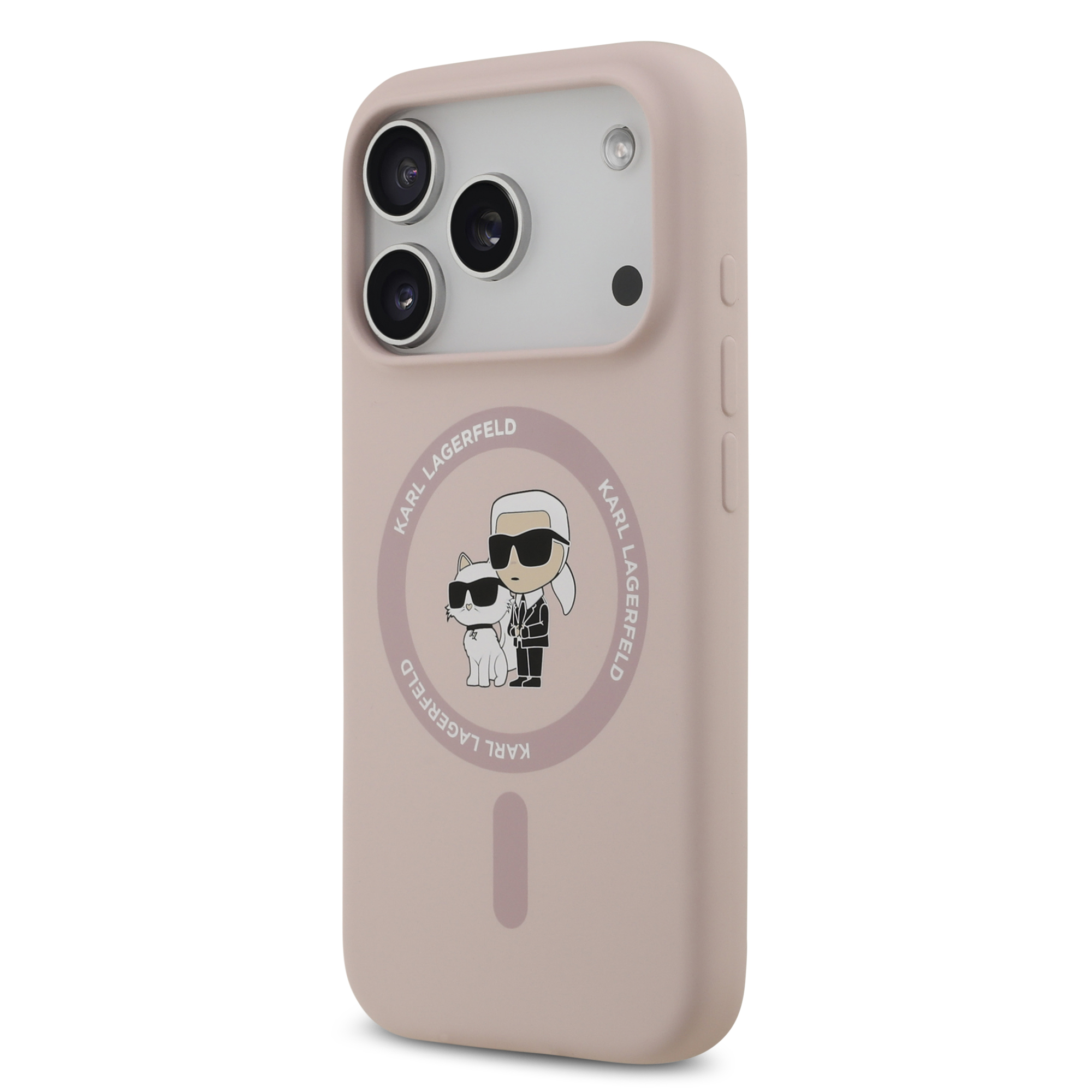 iPhone 17 Pro - KARL LAGERFELD Silicone KC Body Ring Pink — estuche (foto 3 de 8)
