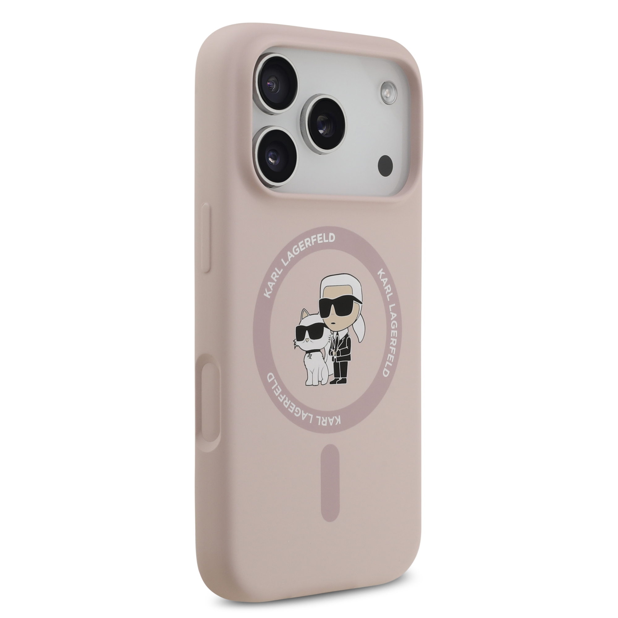 iPhone 17 Pro - KARL LAGERFELD Silicone KC Body Ring Pink — estuche (foto 4 de 8)