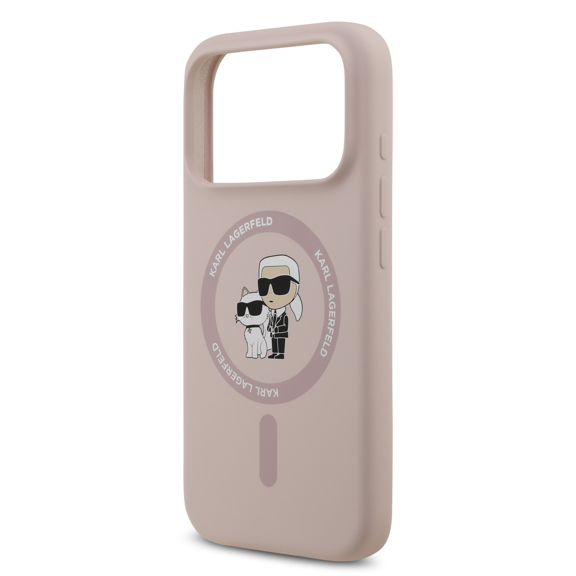 iPhone 17 Pro - KARL LAGERFELD Silicone KC Body Ring Pink — estuche (foto 6 de 8)