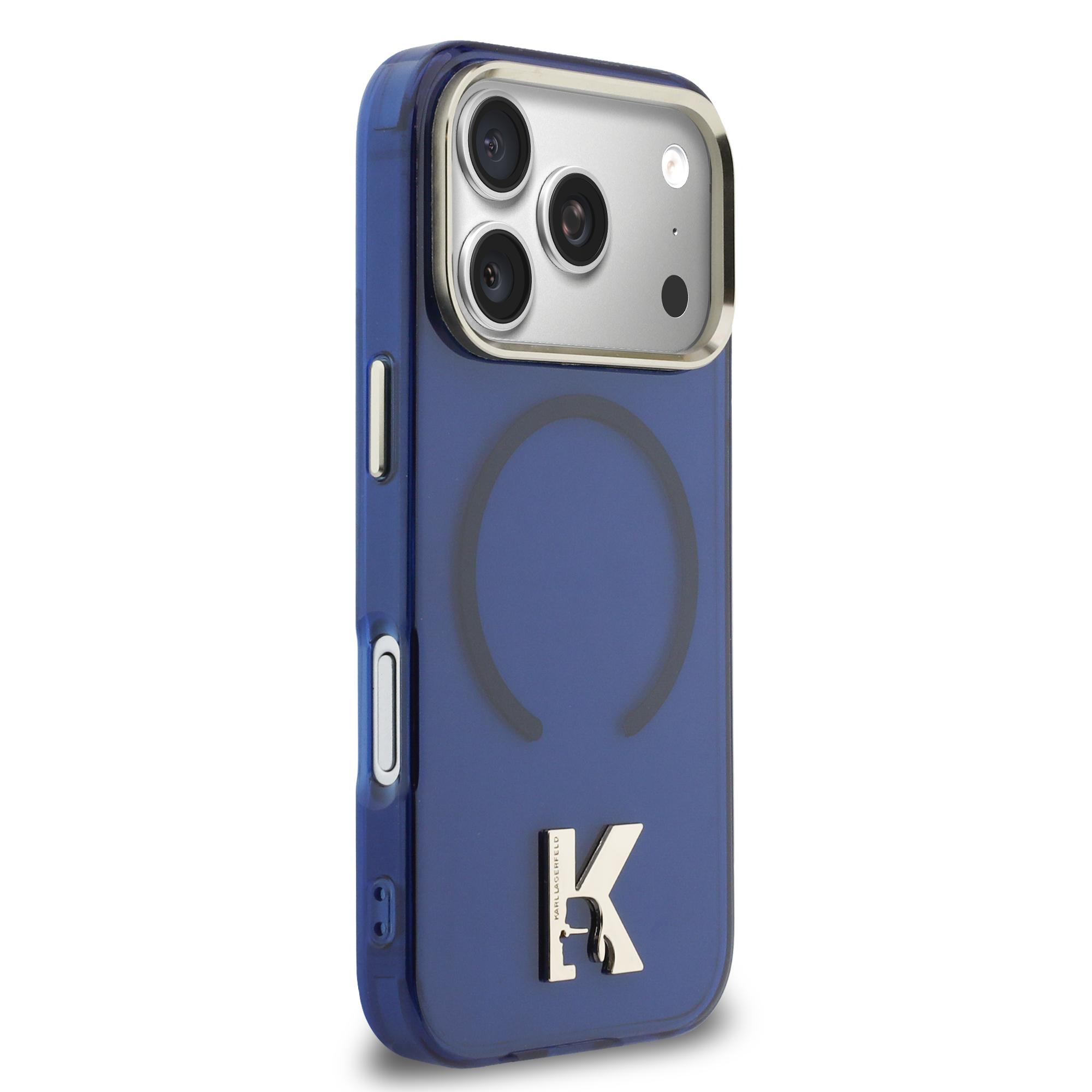 iPhone 17 Pro Max - KARL LAGERFELD Head Logo Blue — estuche (foto 4 de 8)