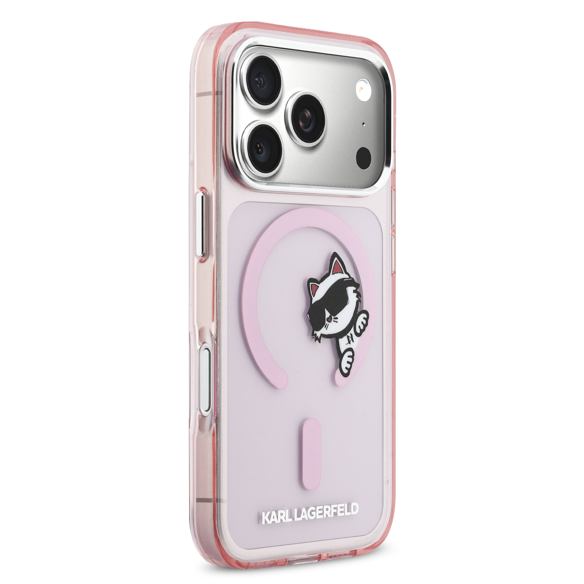 iPhone 17 Pro Max - KARL LAGERFELD IML Choupette Peekaboo Pink — estuche (foto 4 de 8)