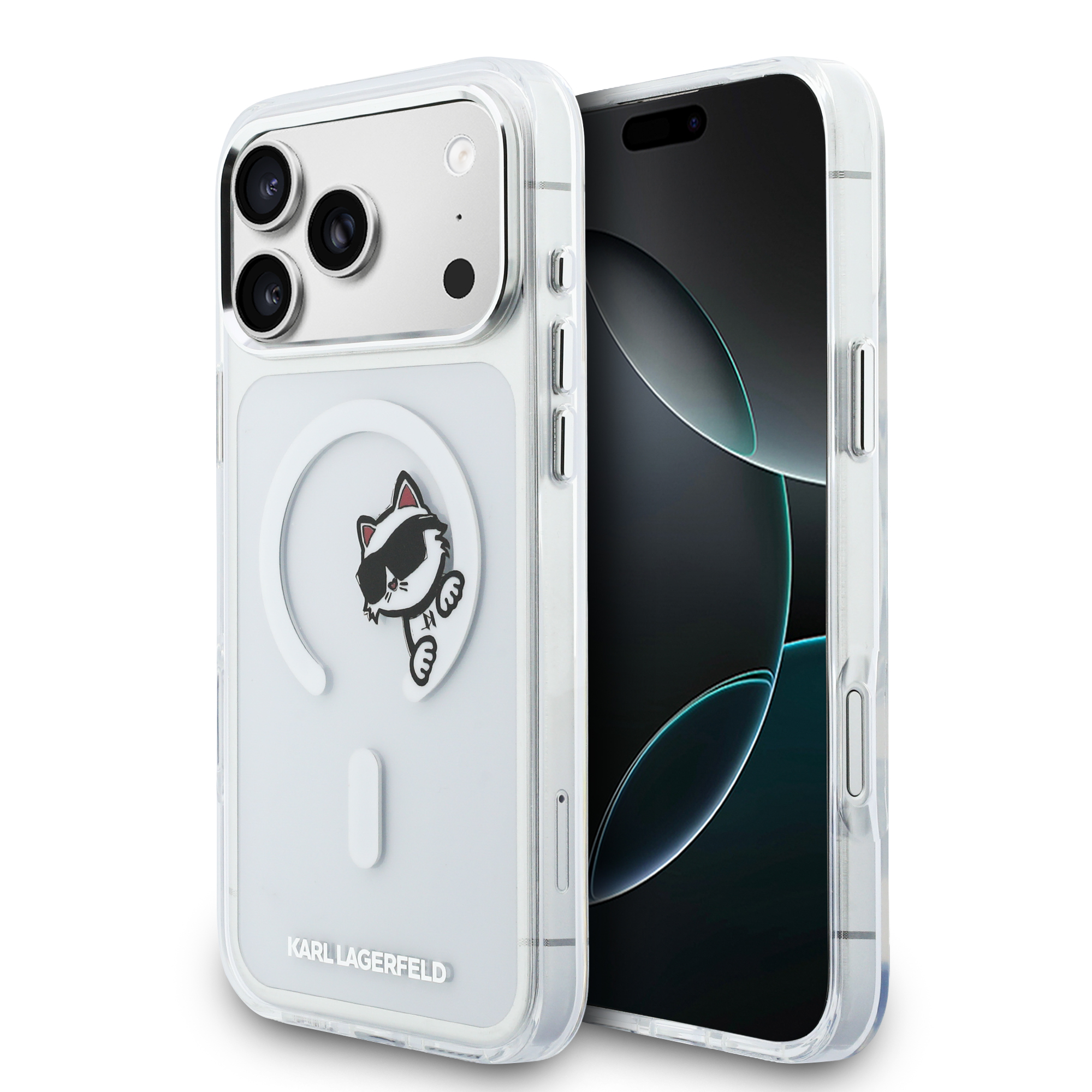 iPhone 17 Pro Max - KARL LAGERFELD Choupette Peekaboo Transparent — estuche (foto 2 de 8)