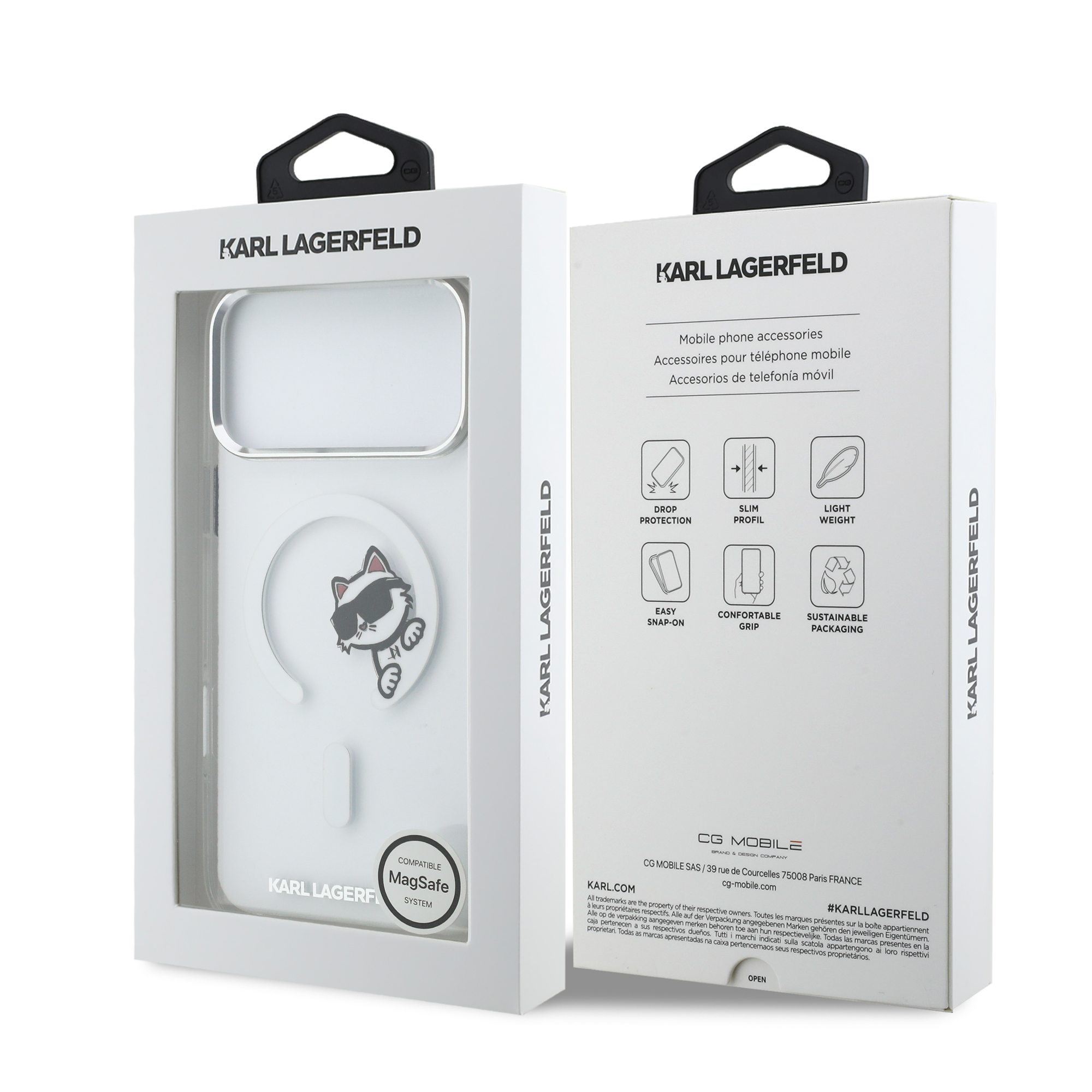 iPhone 17 Pro Max - KARL LAGERFELD Choupette Peekaboo Transparent — estuche (foto 8 de 8)