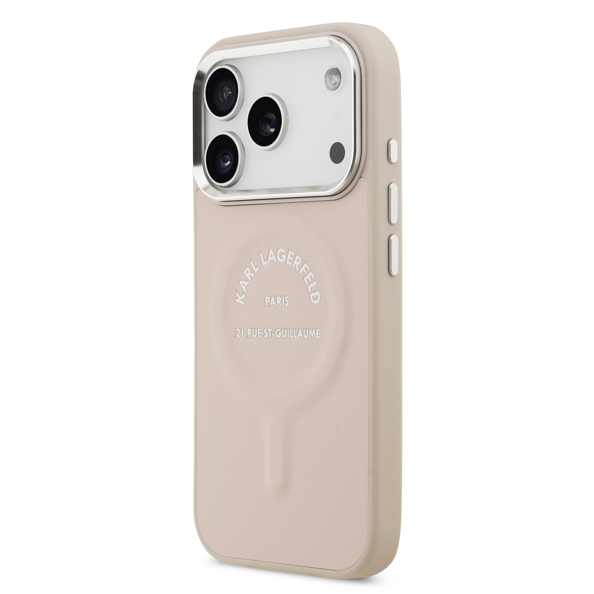 iPhone 17 Pro Max - KARL LAGERFELD PU Case With Karl RSG Logo Metal Pink — estuche (foto 3 de 8)